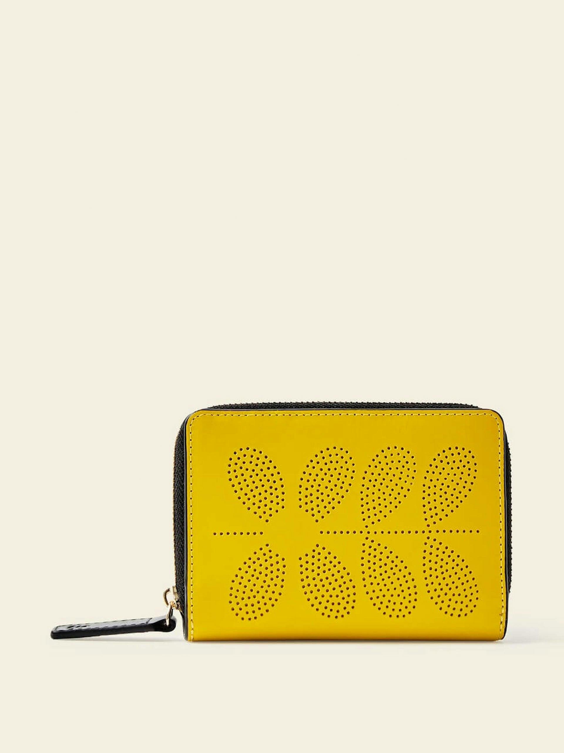 Celia medium wallet in Daffodil Punched Flower