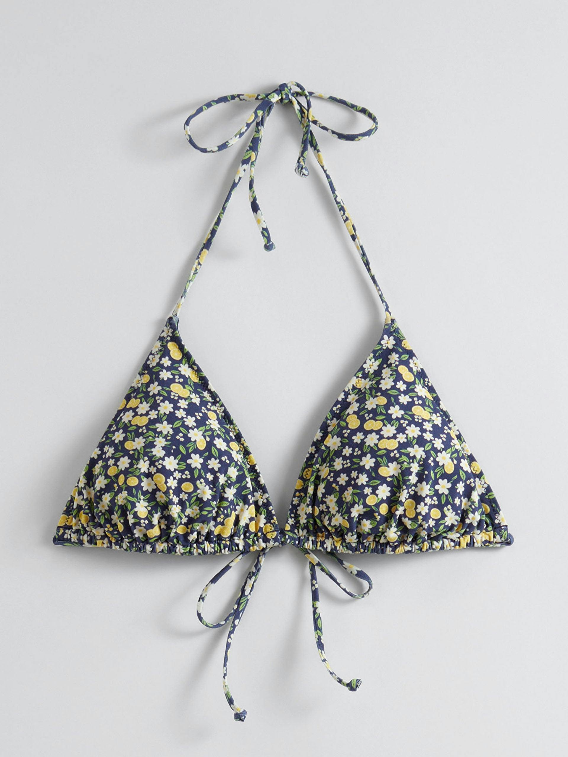 Halterneck triangle bikini top