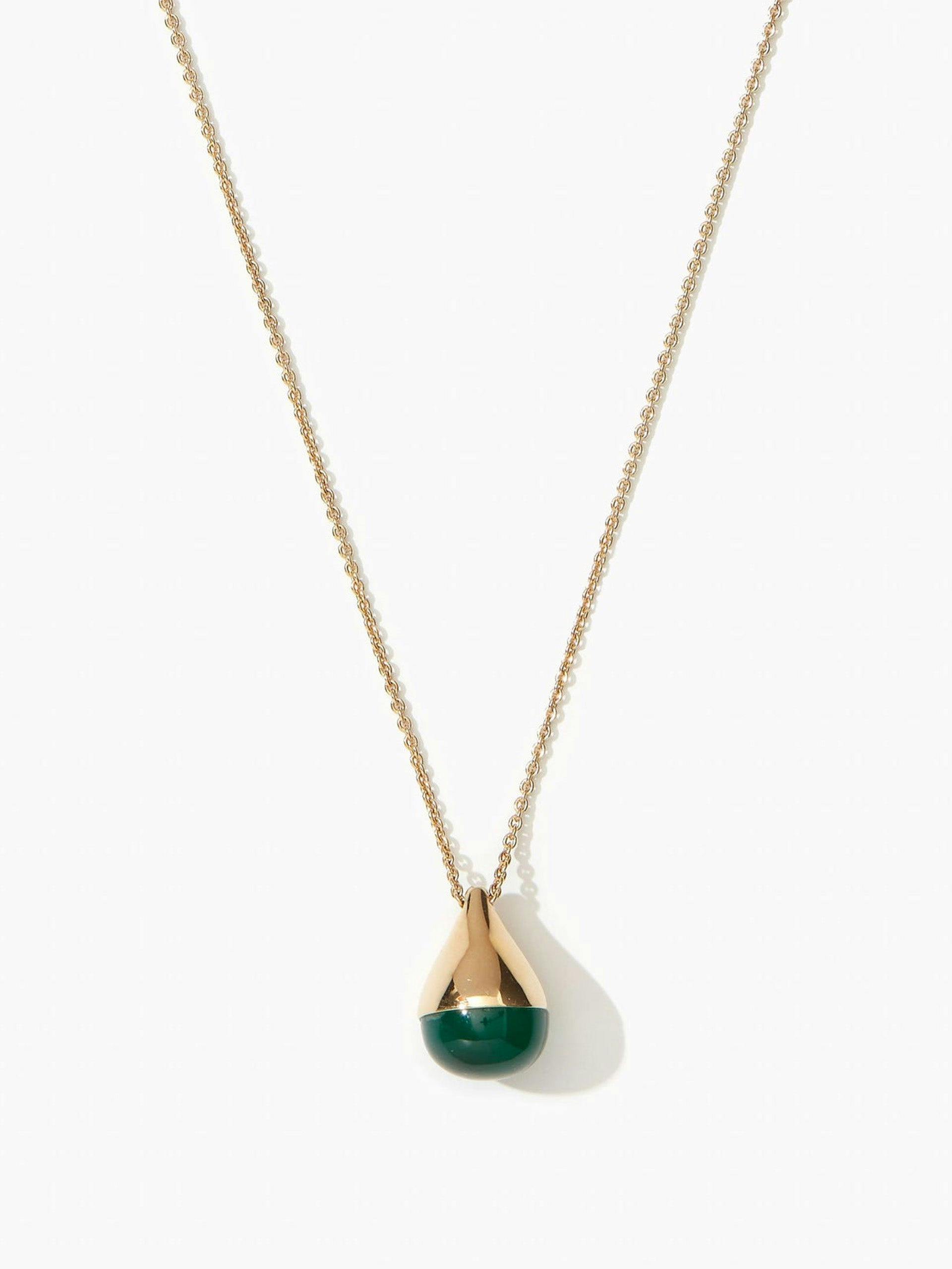 Stilla green onyx necklace