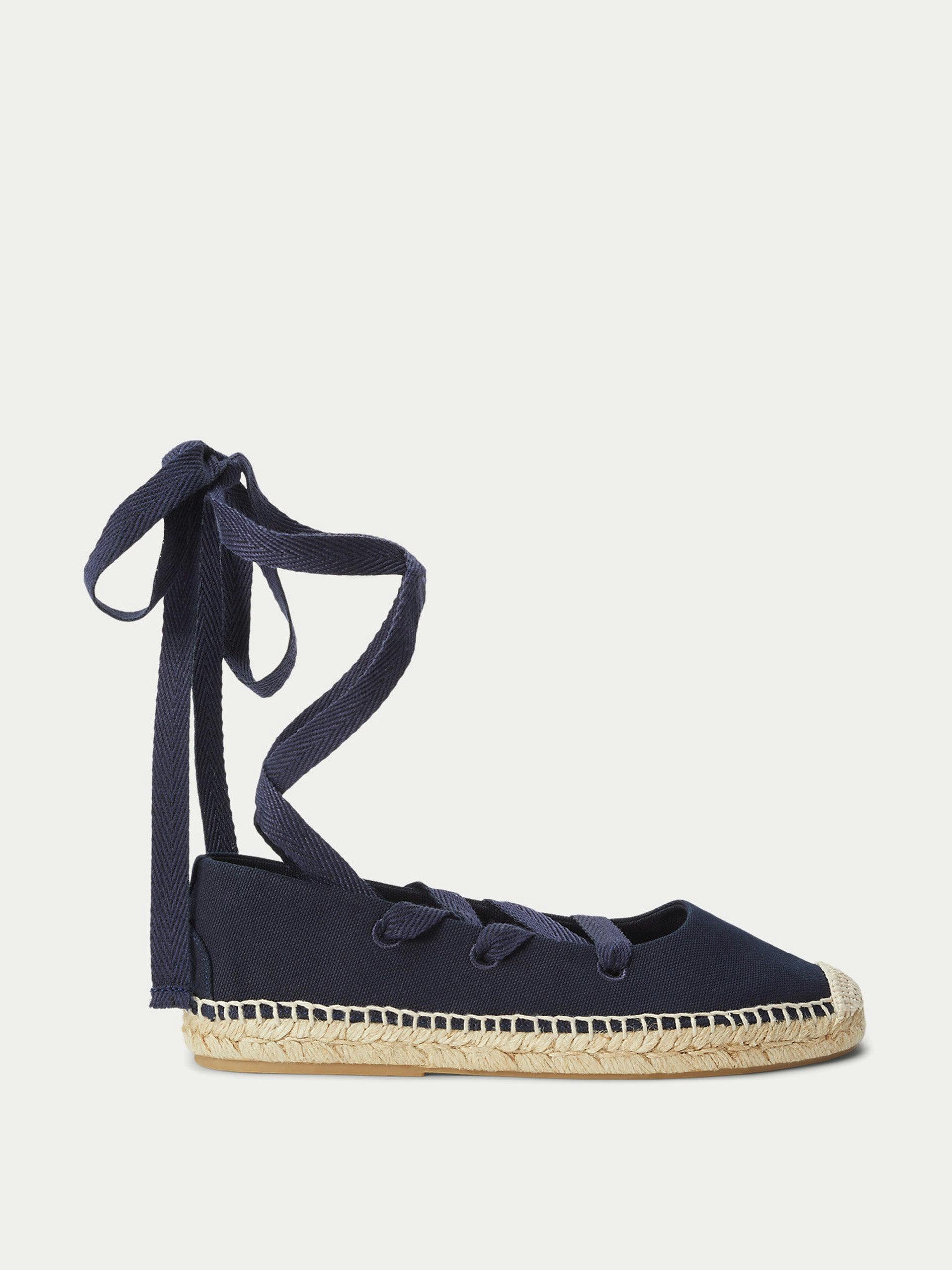 Canvas lace-up espadrilles