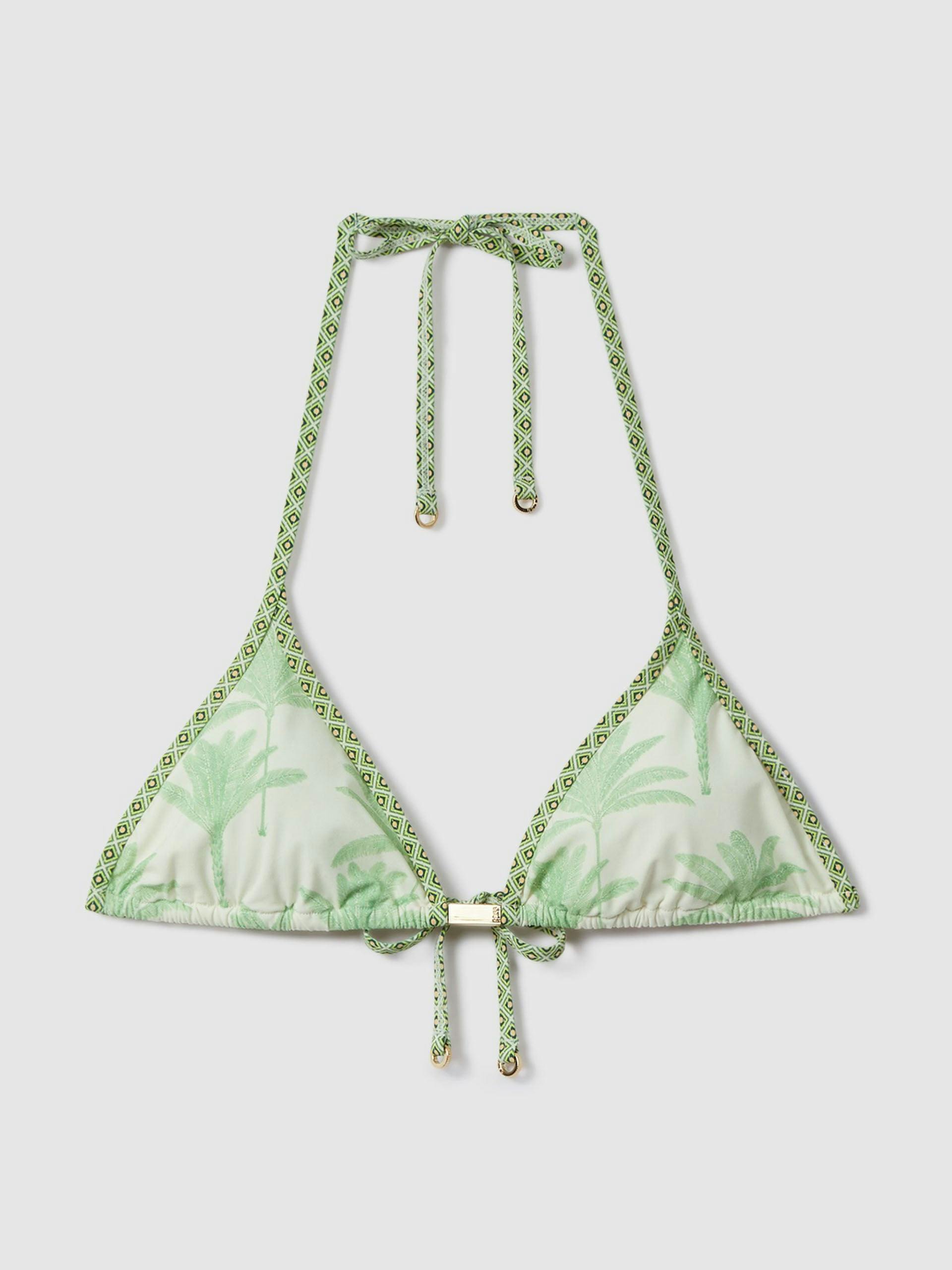 Thia palm tree print bikini top