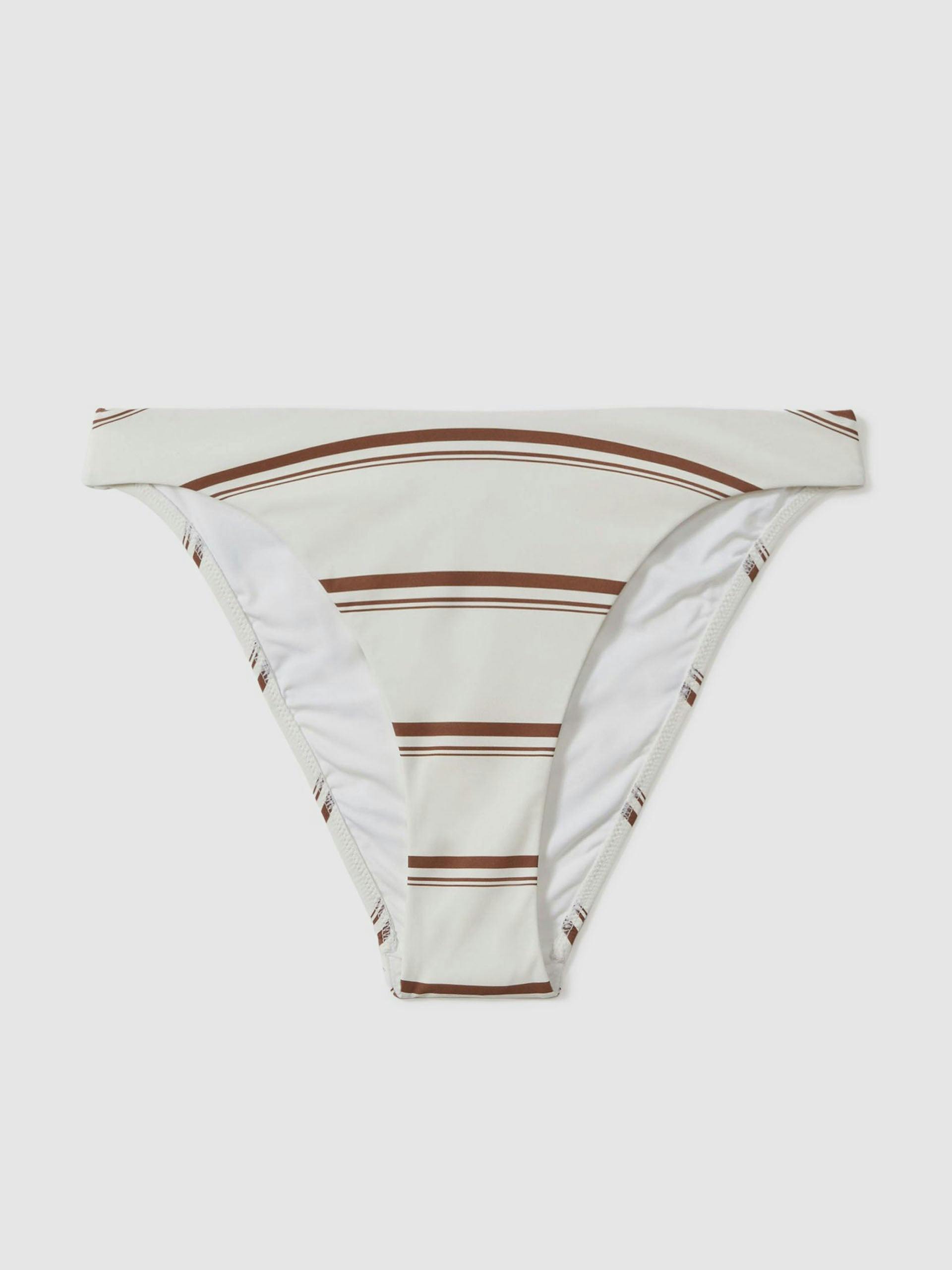 Johanna striped high cut bikini bottoms