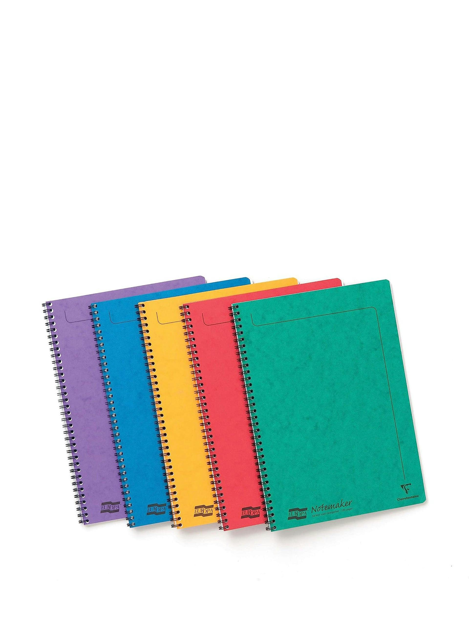 Multicoloured A4 notebooks (set of 10)