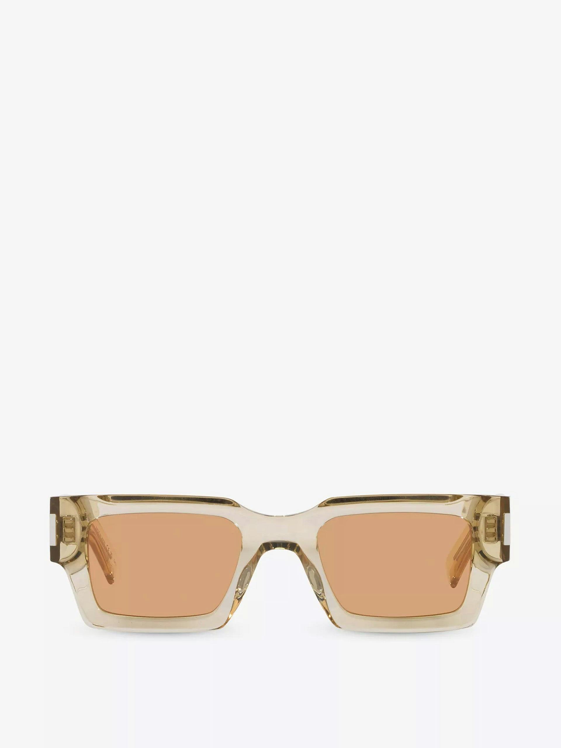 Rectangle-frame acetate sunglasses