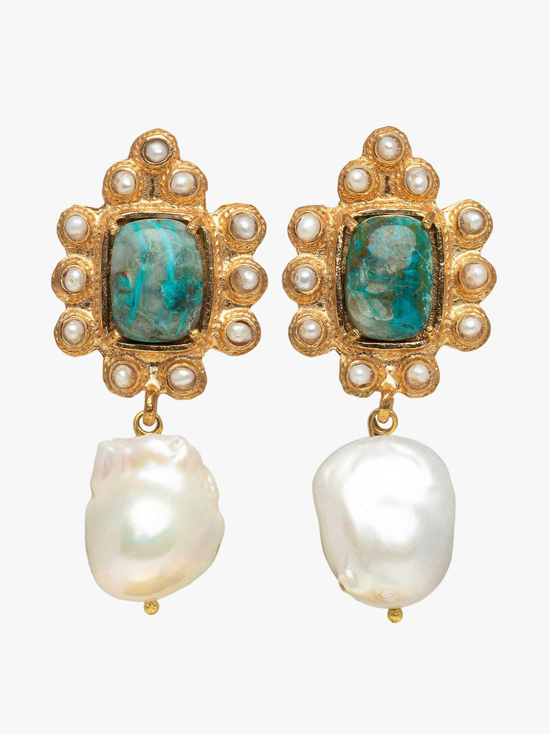 Amalita earrings in turquoise