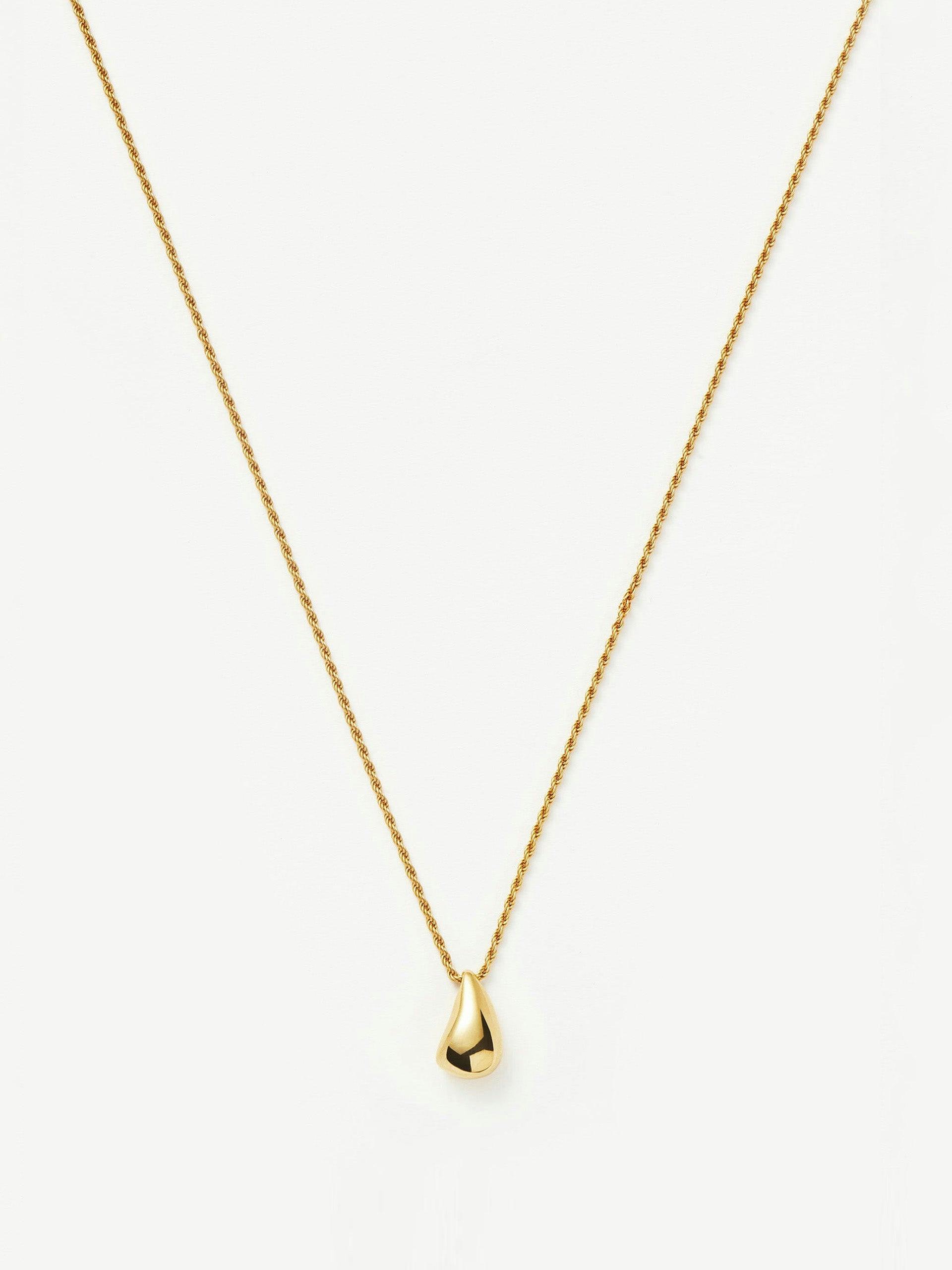 Sculptural vermeil pendant necklace