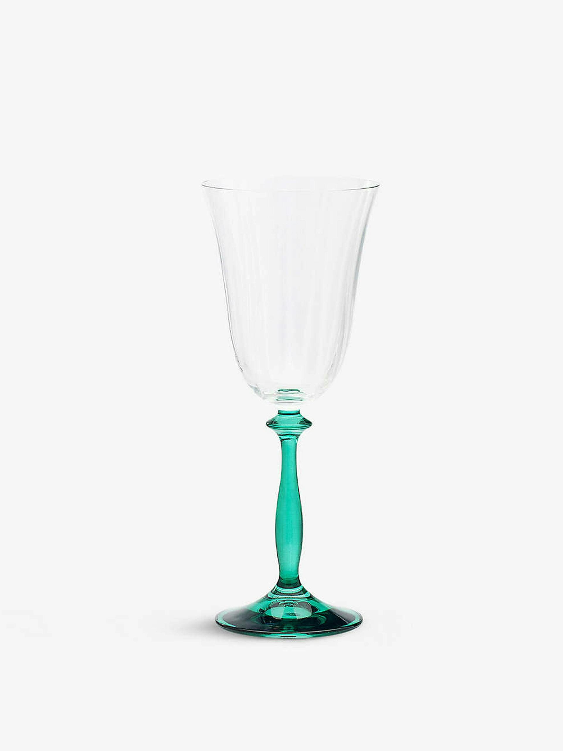 Jade contrast-stem wine glass