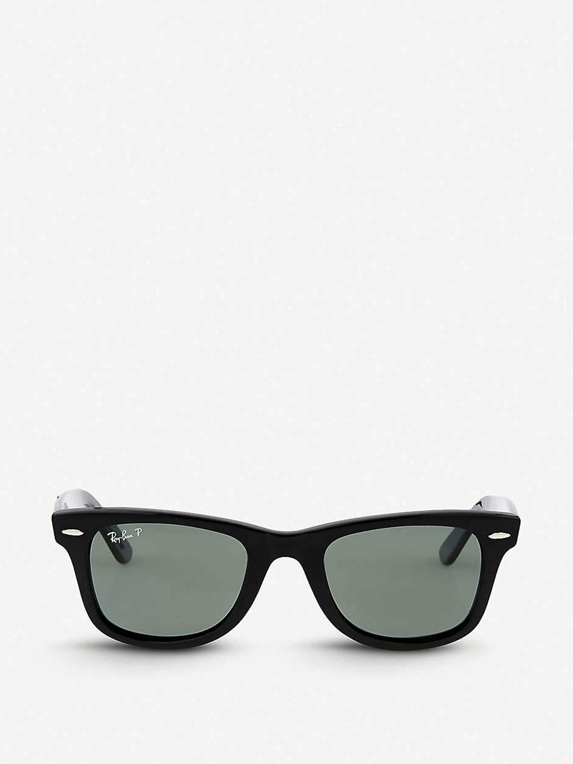 Black square-frame sunglasses