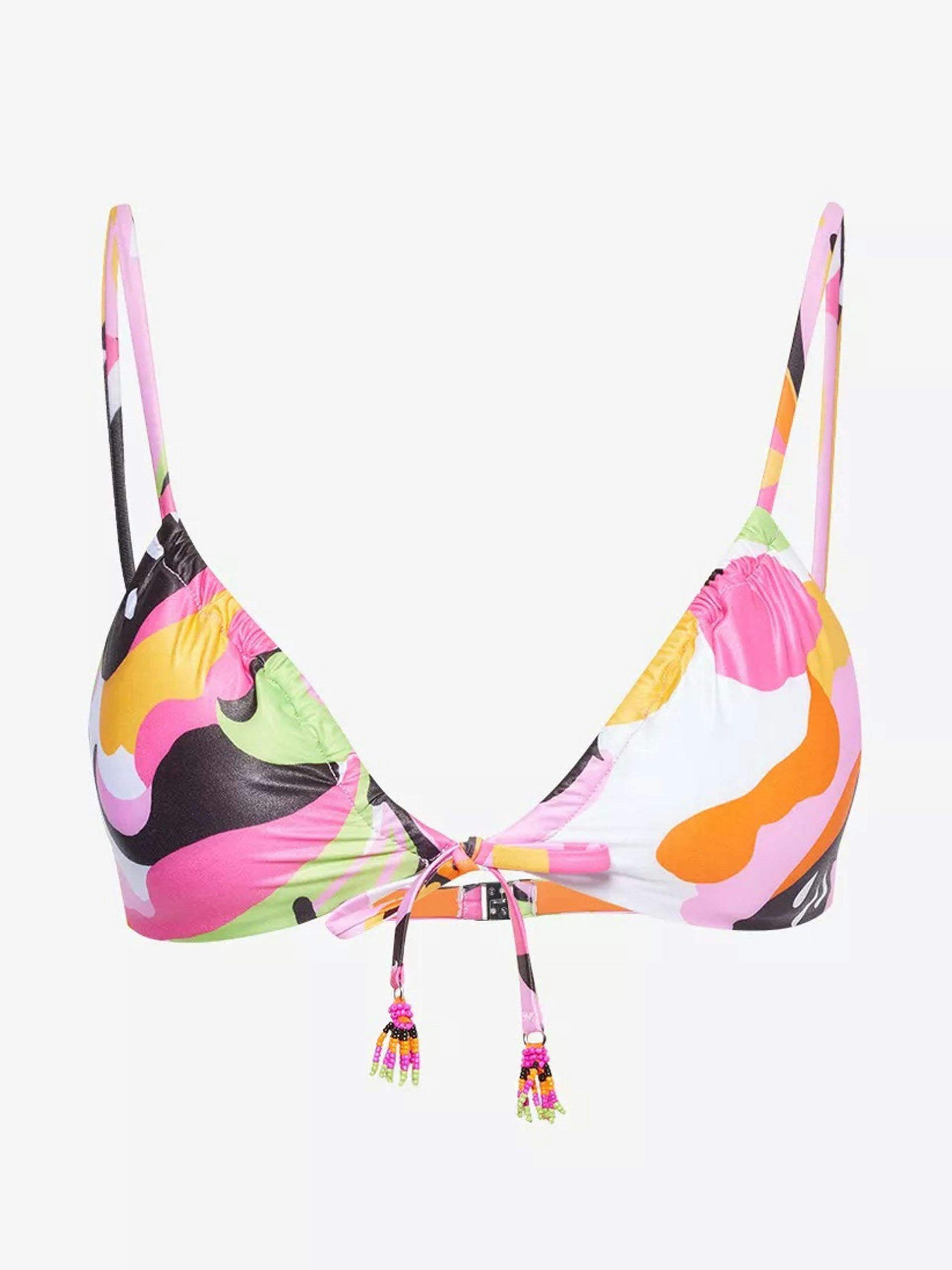 Rio abstract-print recycled-polyester stretch bikini top