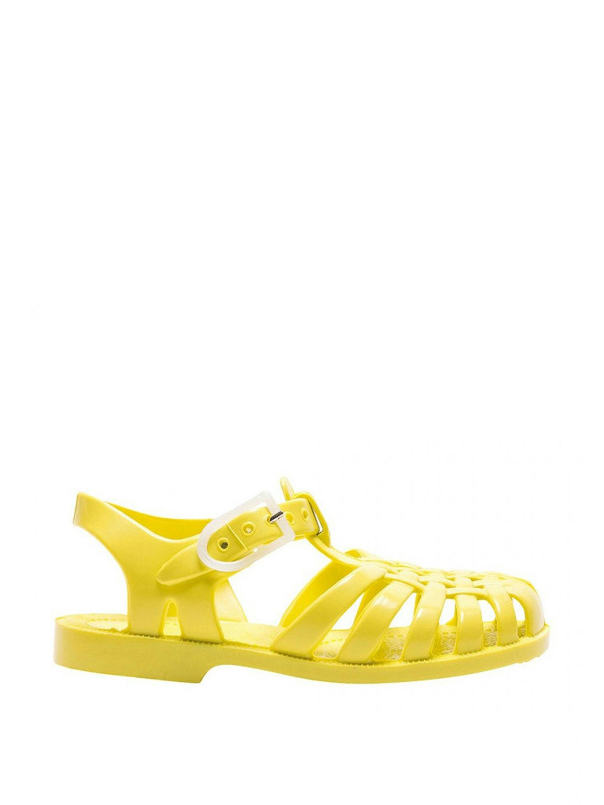 Yellow buckled sandals