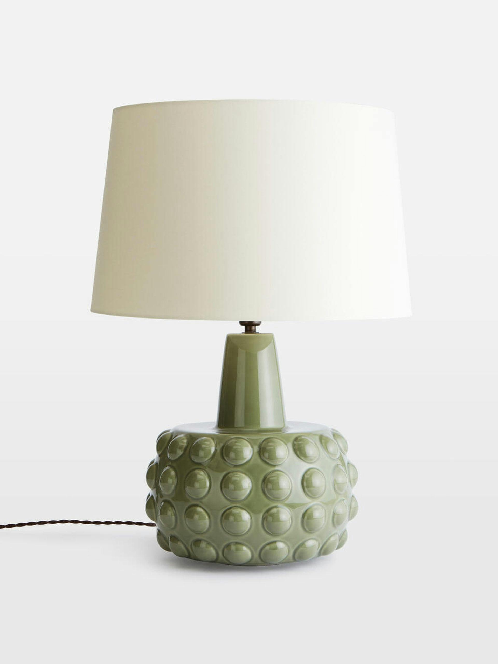 Green ceramic table lamp