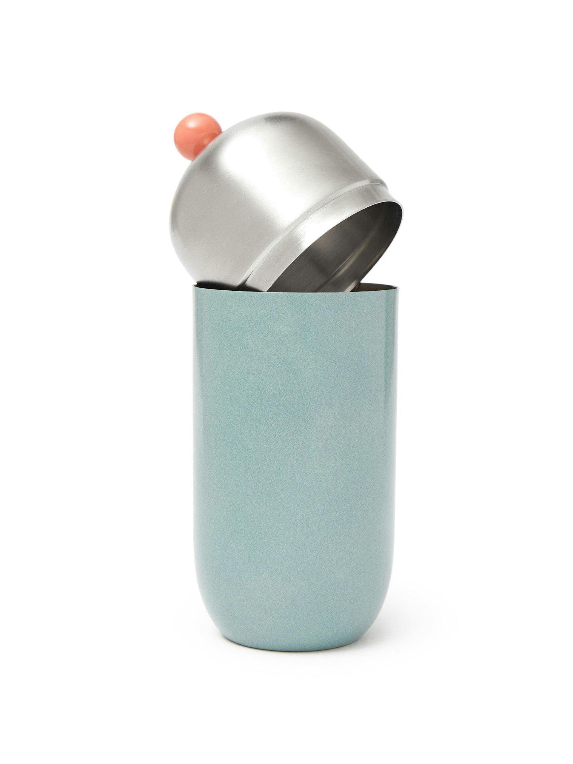 Blue cocktail shaker