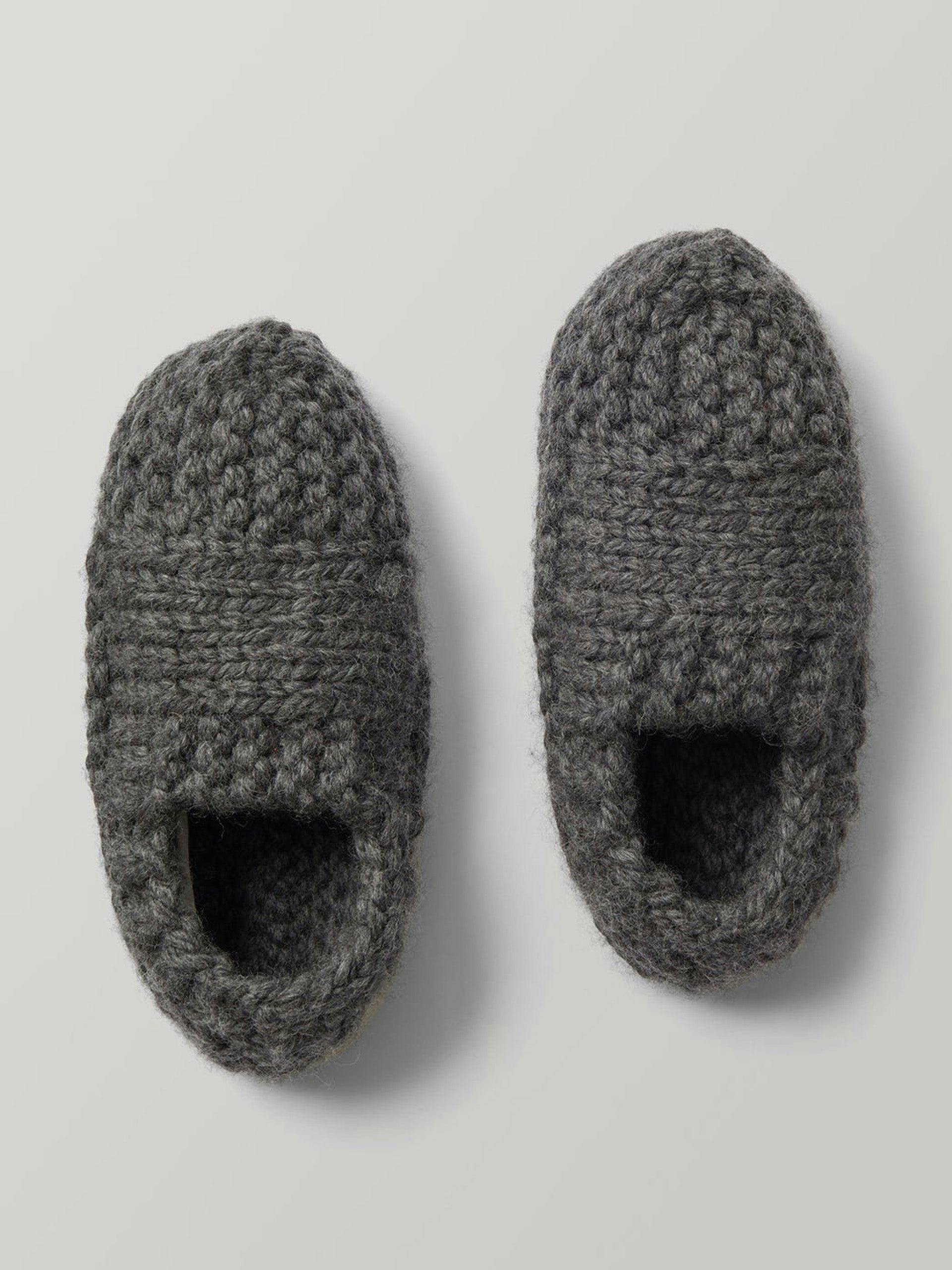 Hand knitted slipper socks