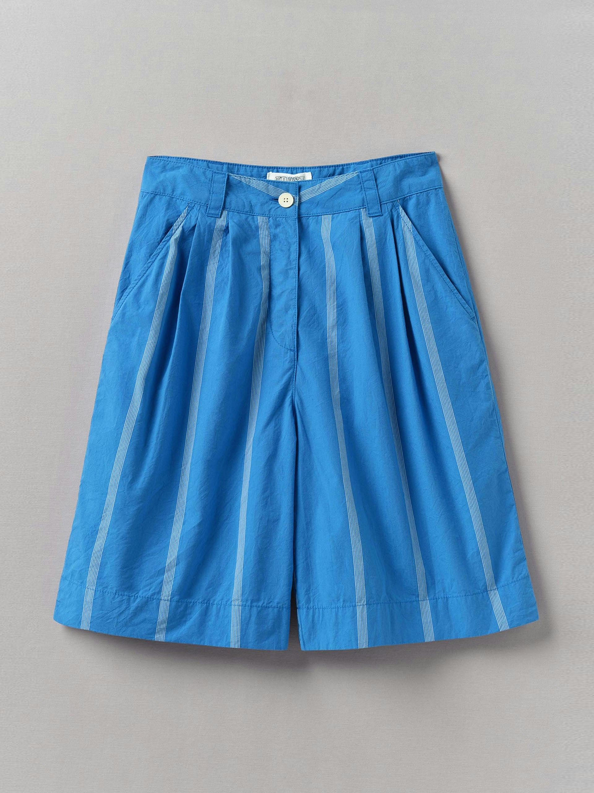 Summer Camp striped organic cotton shorts