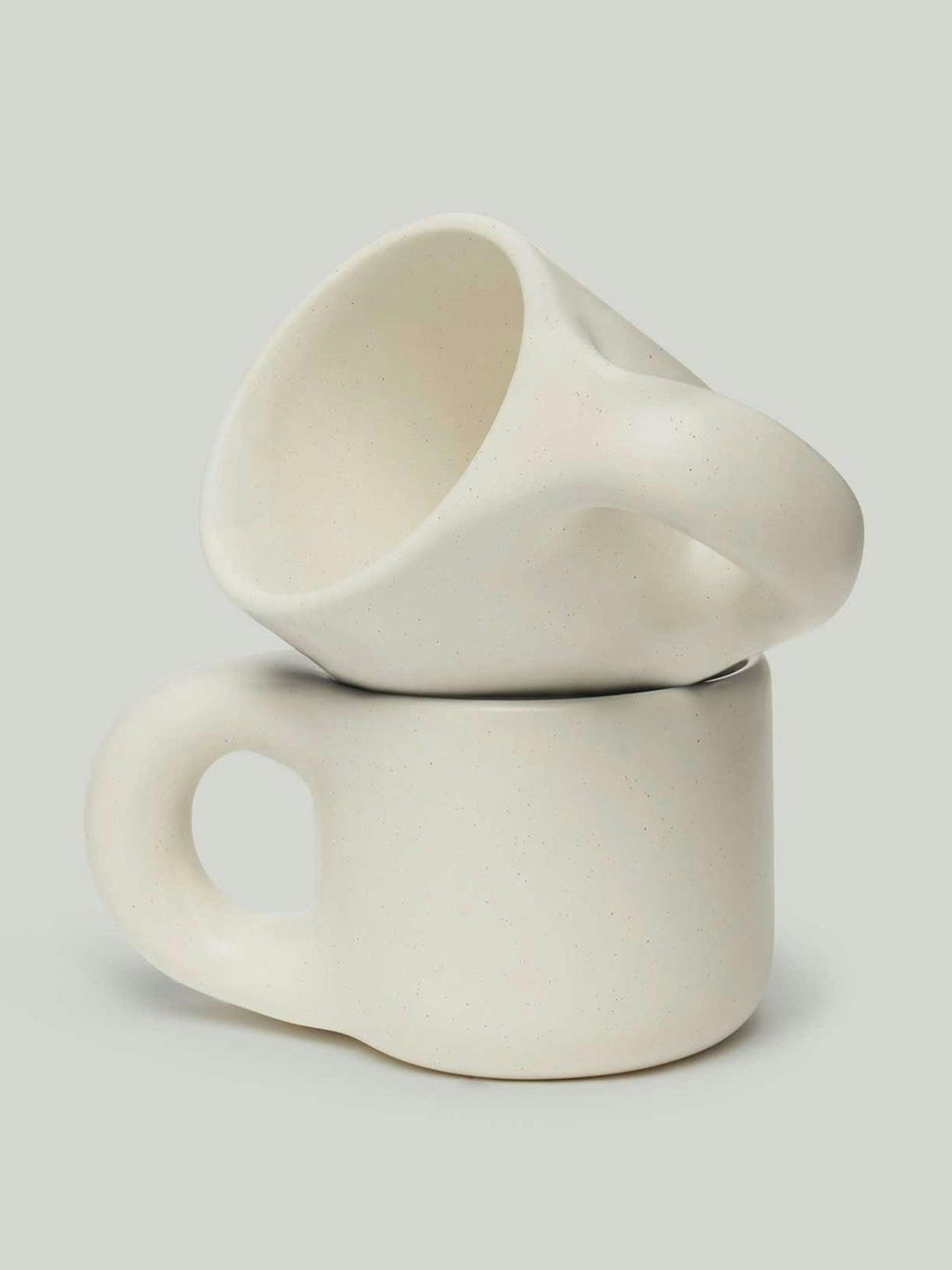 Cream dough mugs (set of 2)