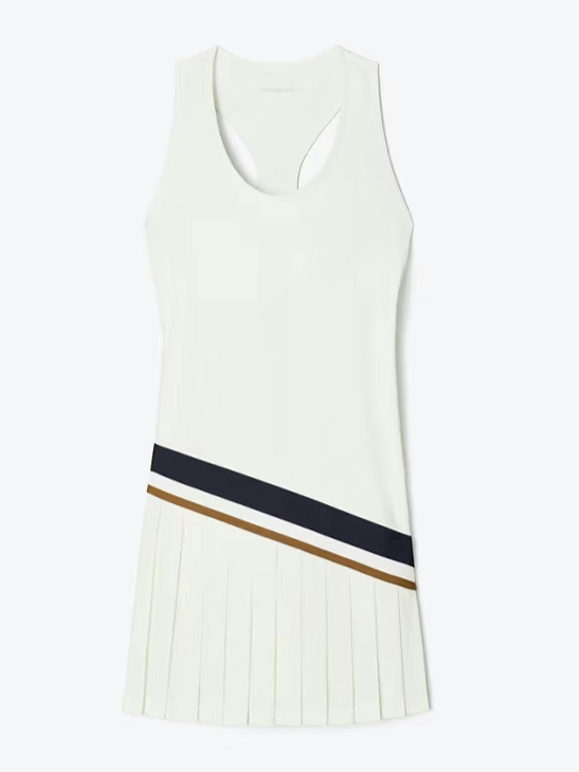 Chevron pleated tennis dress