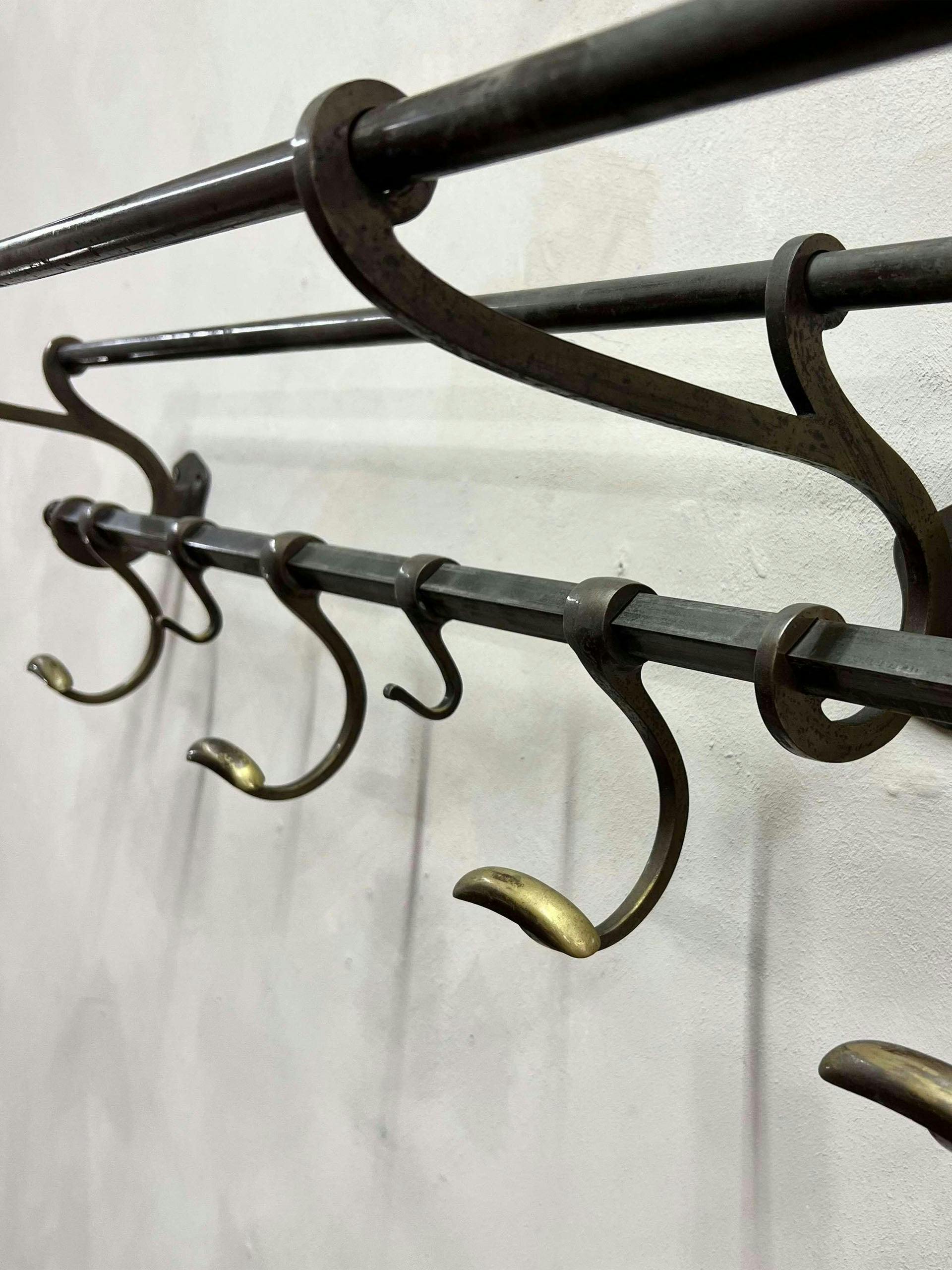 1920's French brass luggage rack