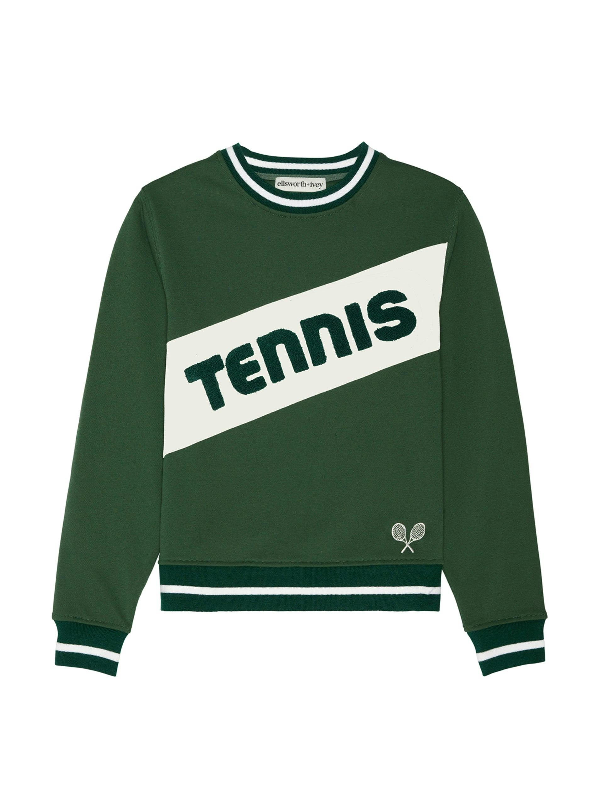 Retro block tennis sweatshirt