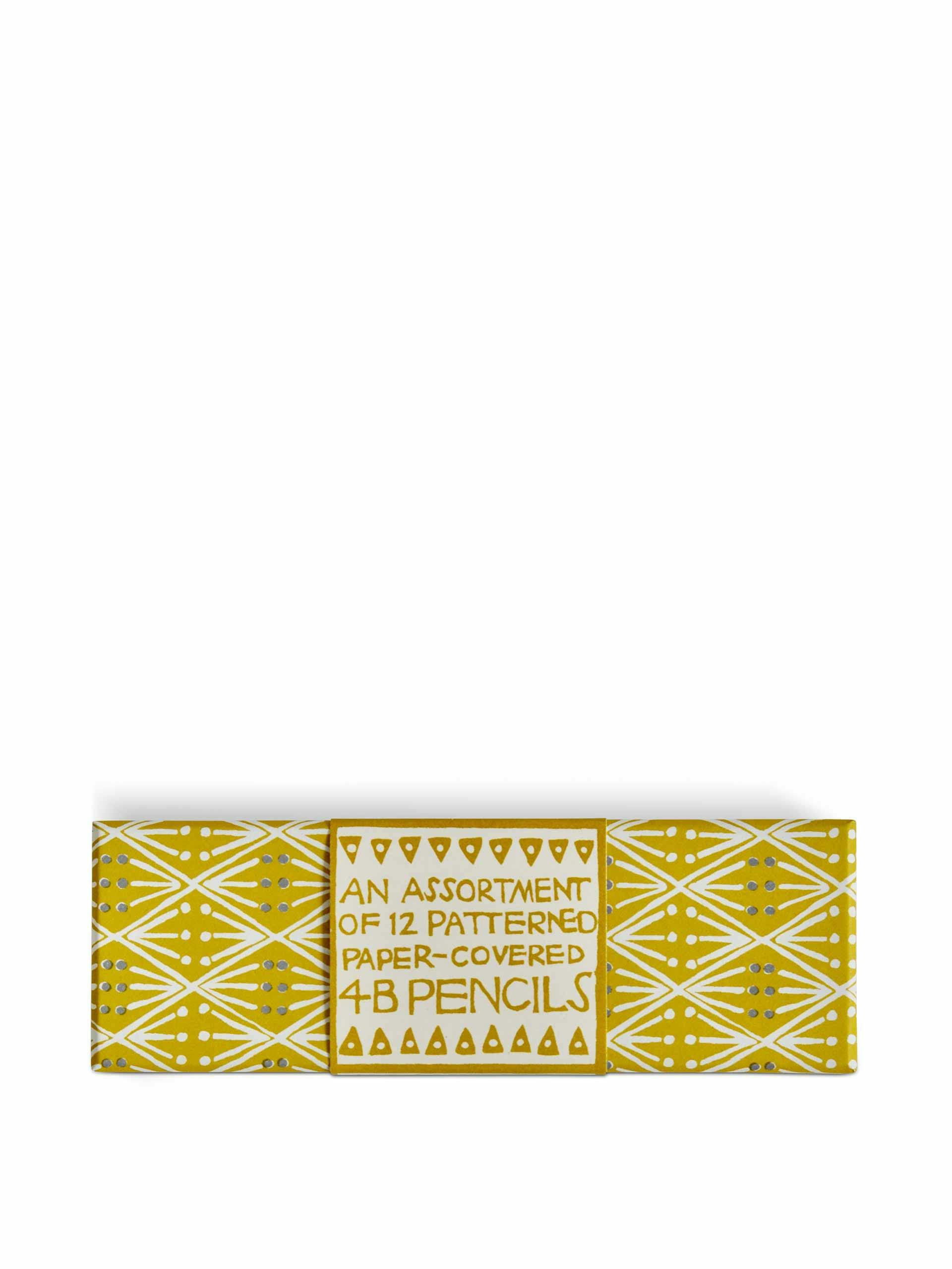 Assorted yellow patterned pencils (box of 12)