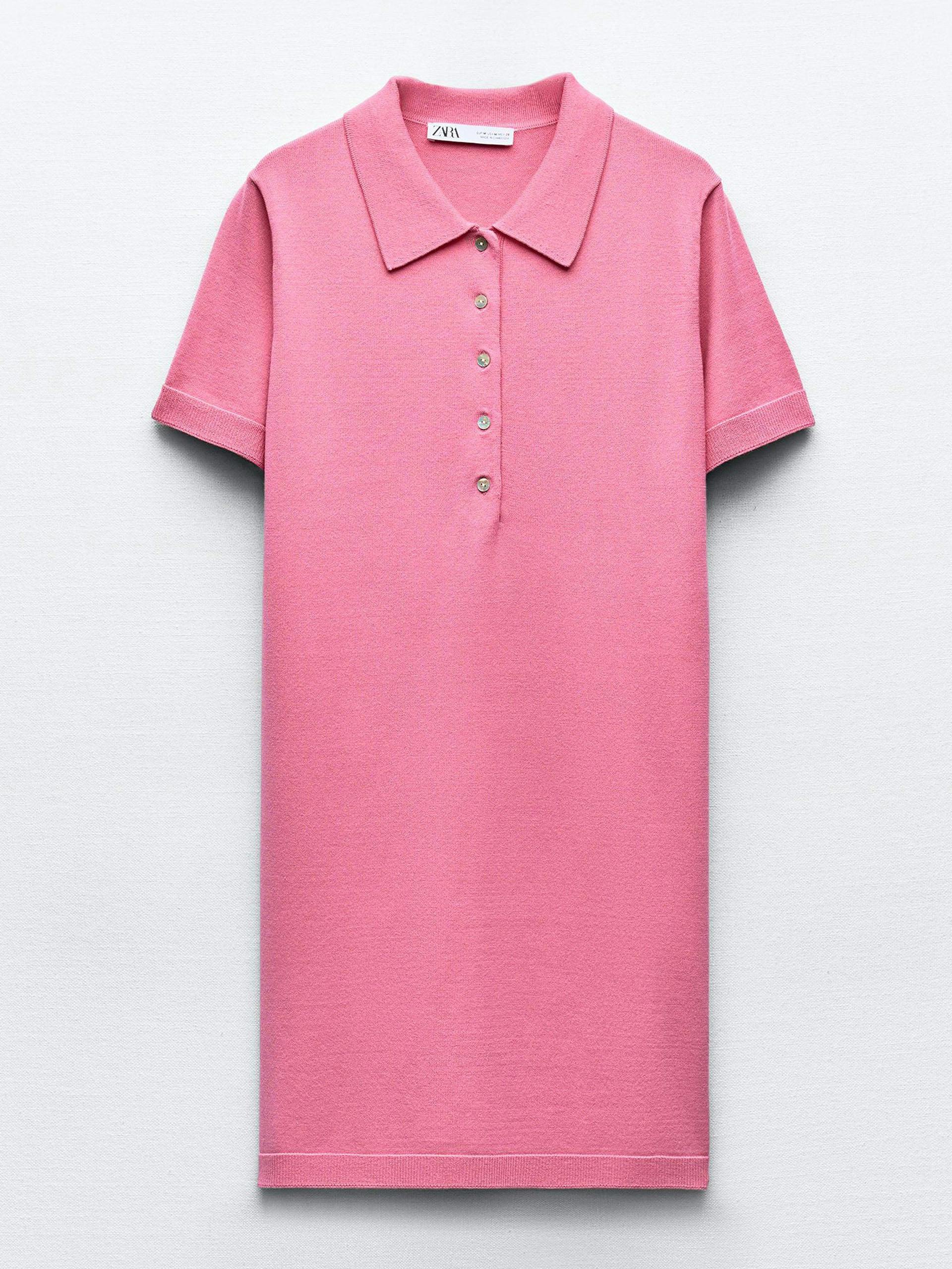 Short knit polo dress