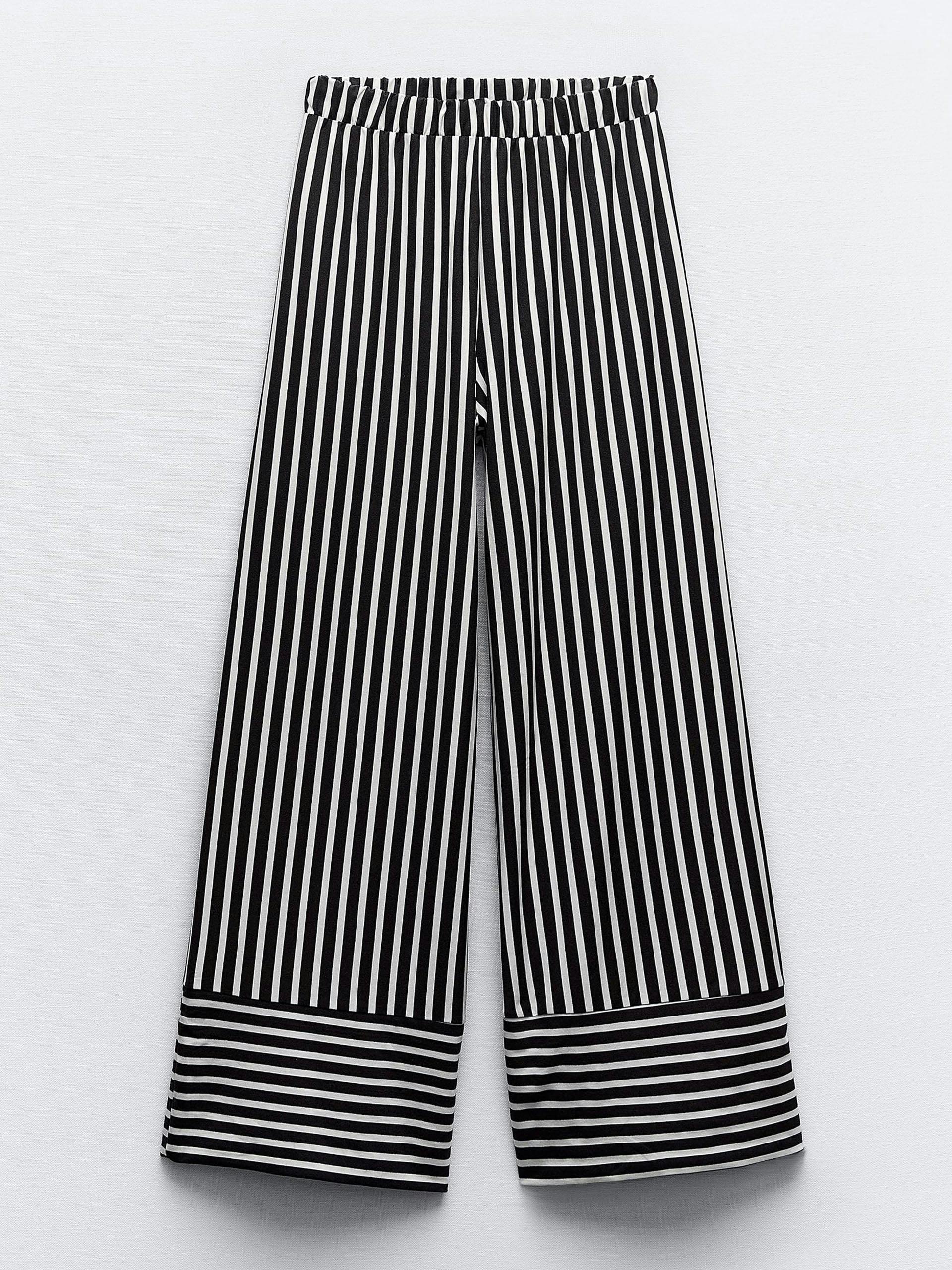 Striped palazzo trousers