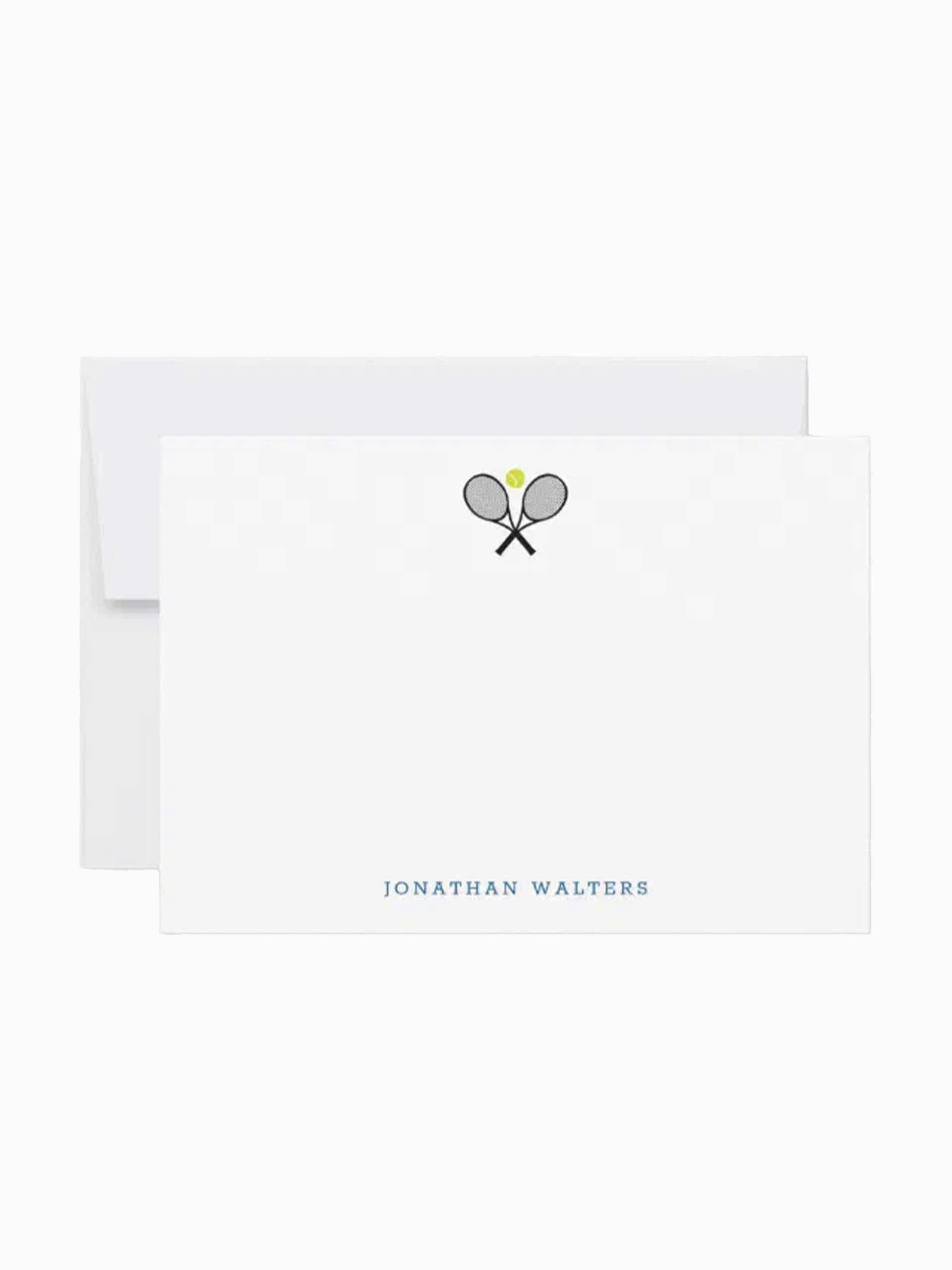 Personalised tennis note cards