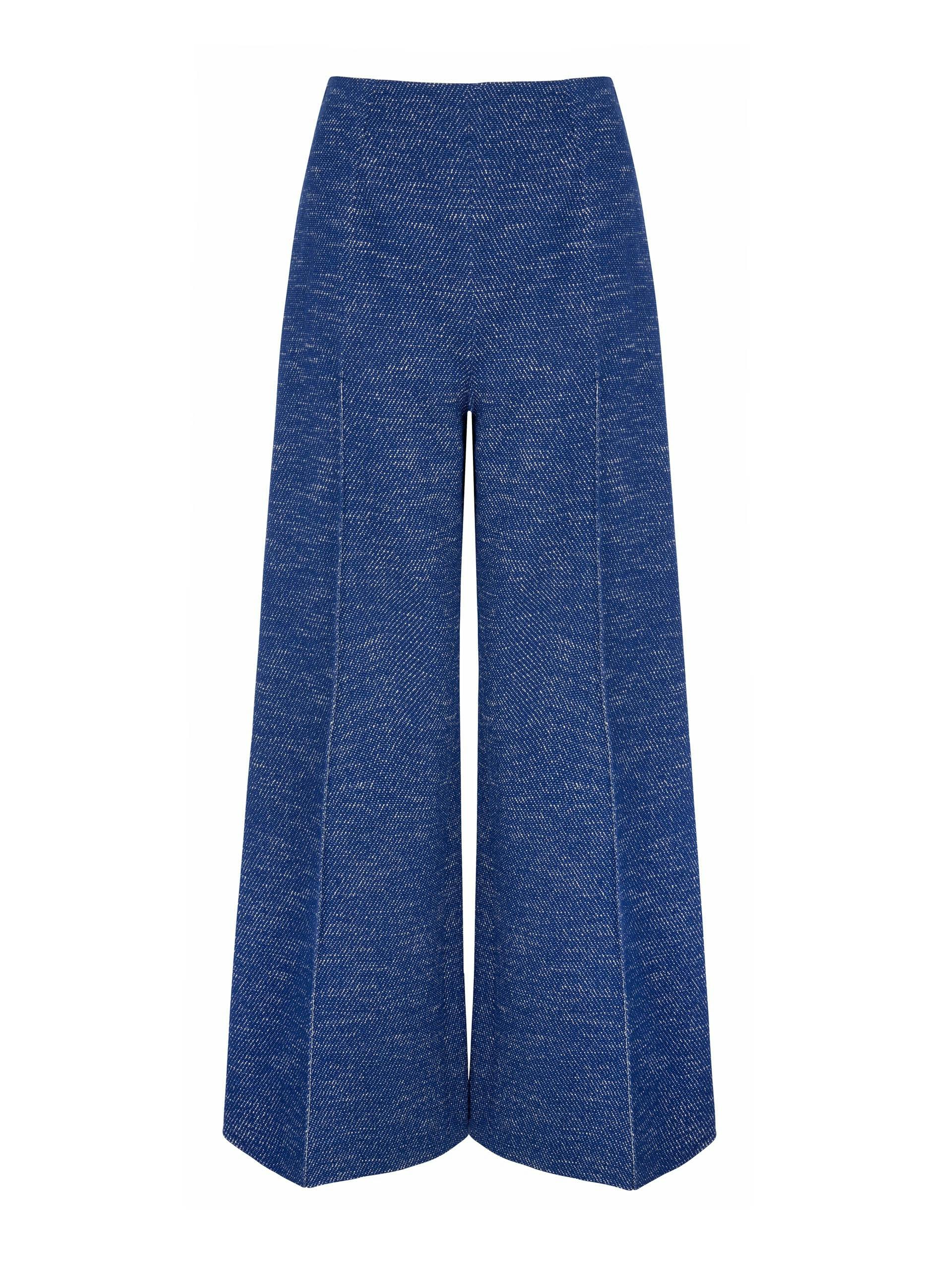 Blue high-rise Daffy trousers