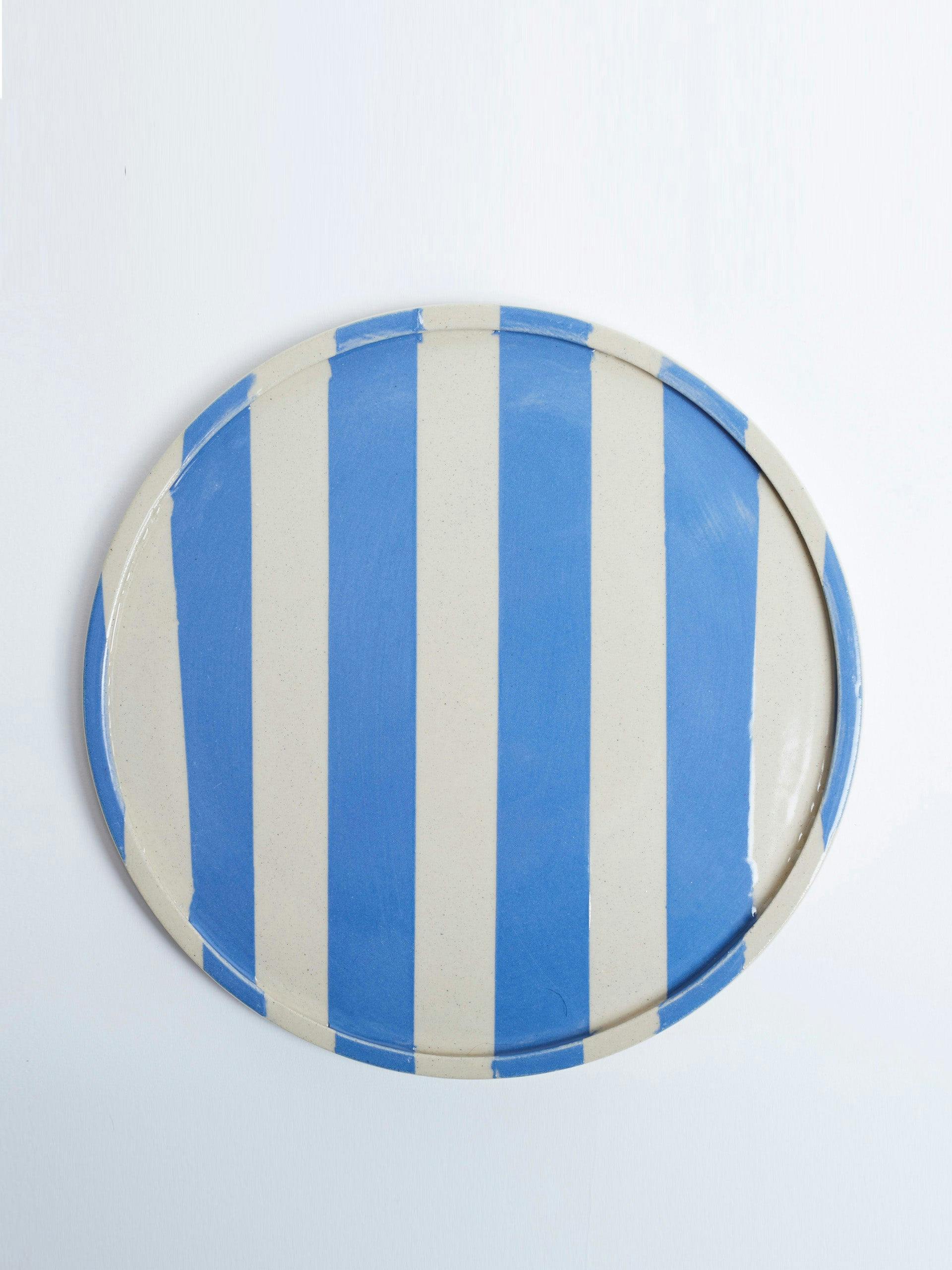 Blue stripe small plate