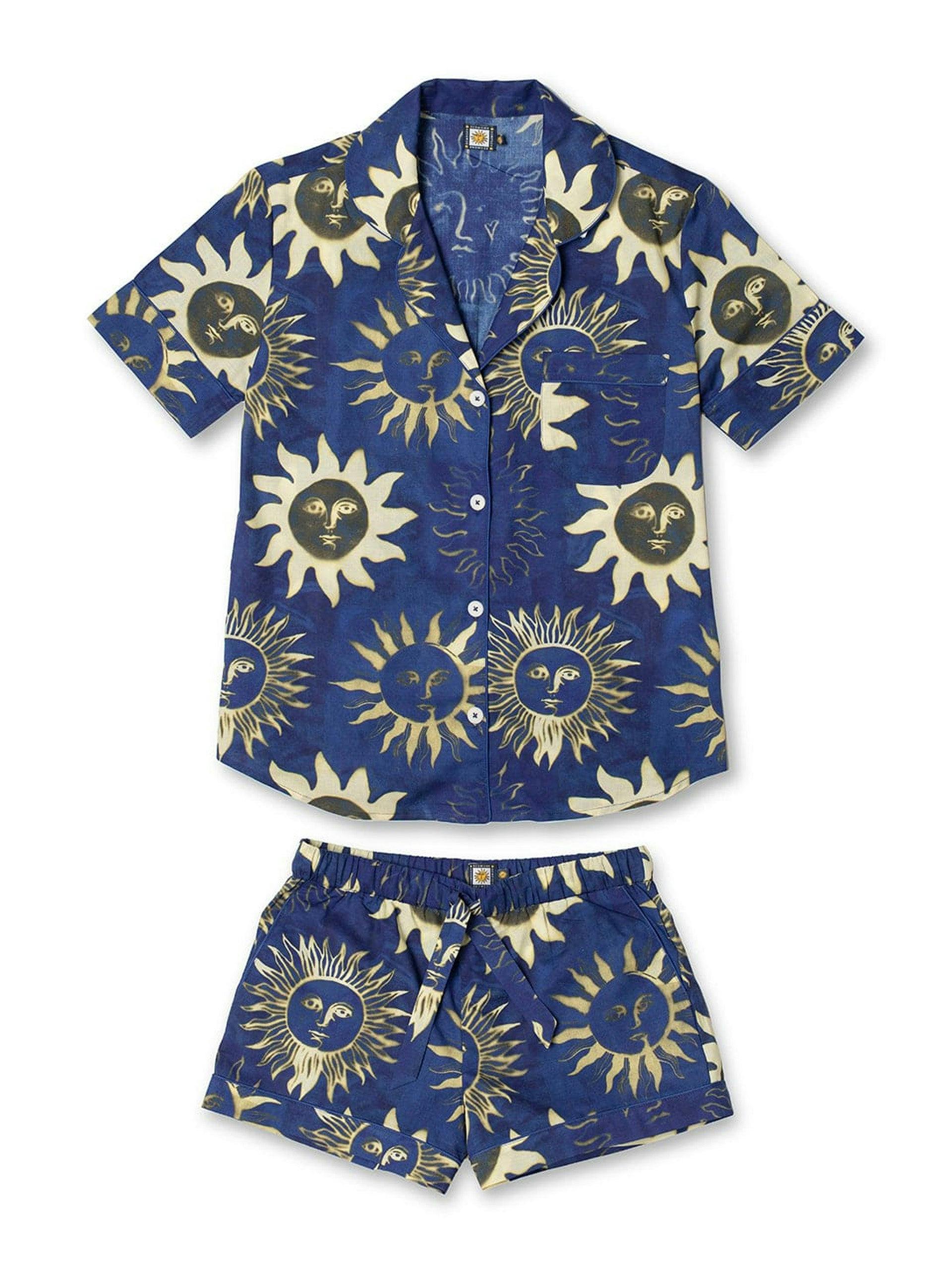 Sol Print blue short pyjama set