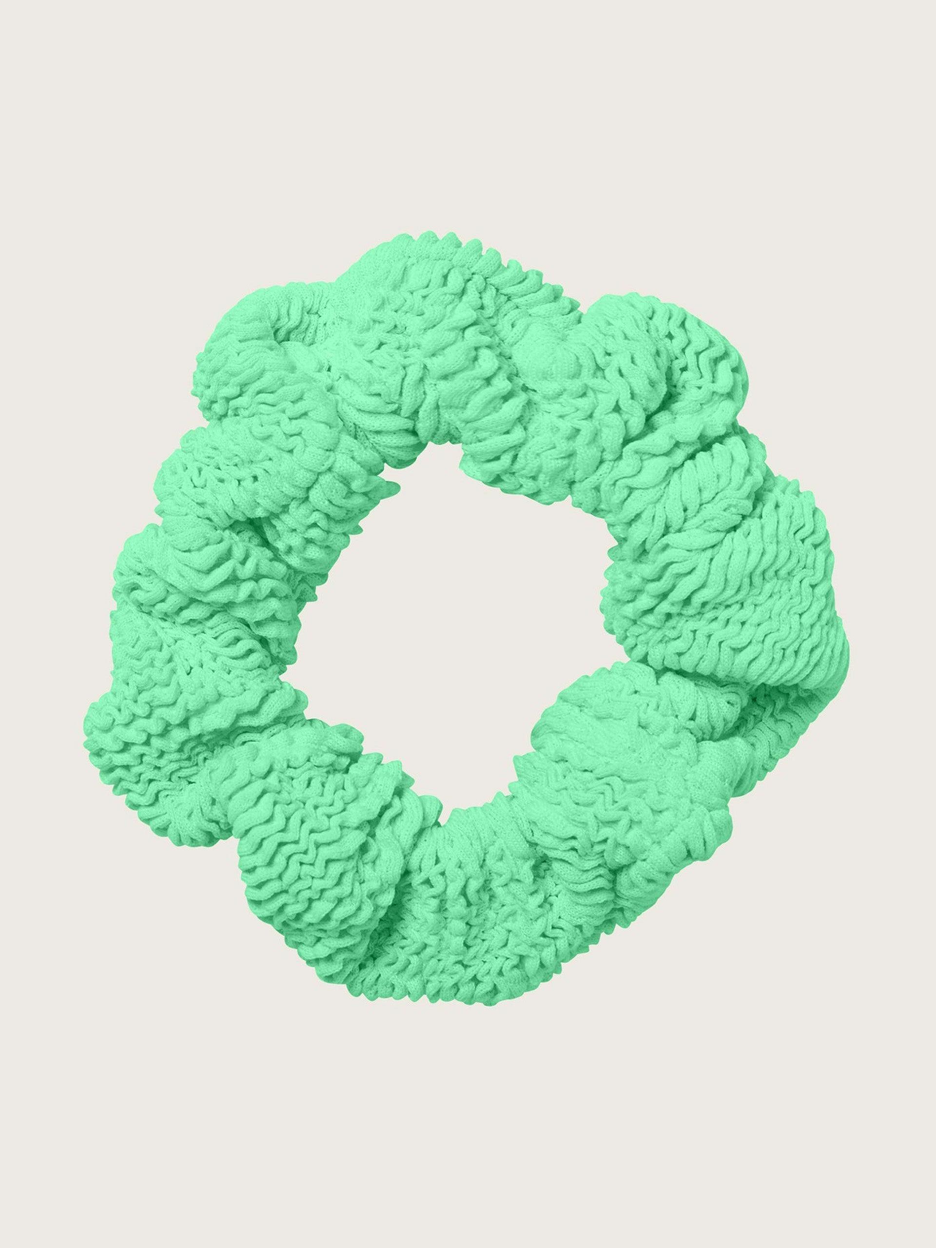 Lime green scrunchie