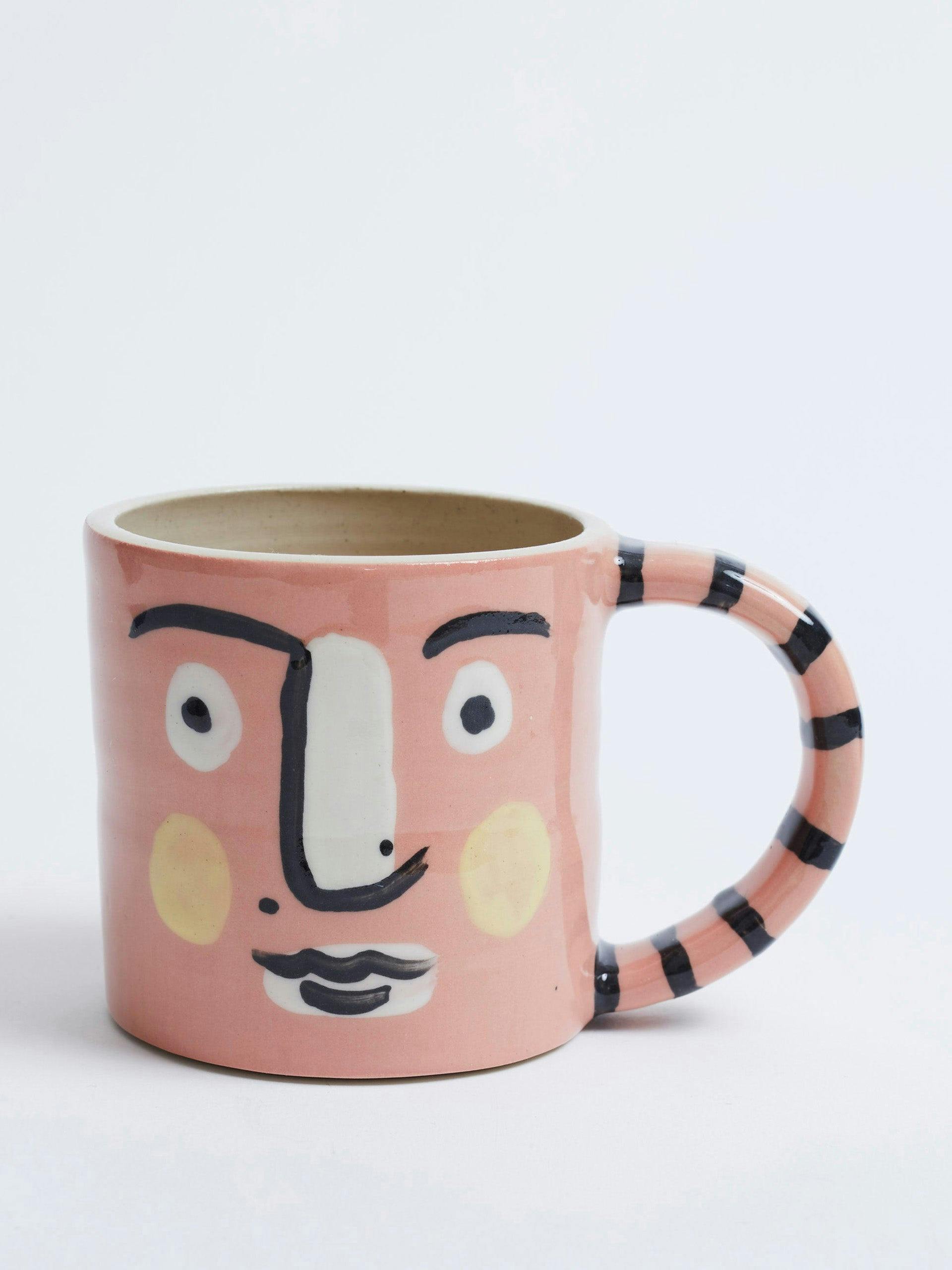 Pink face mug