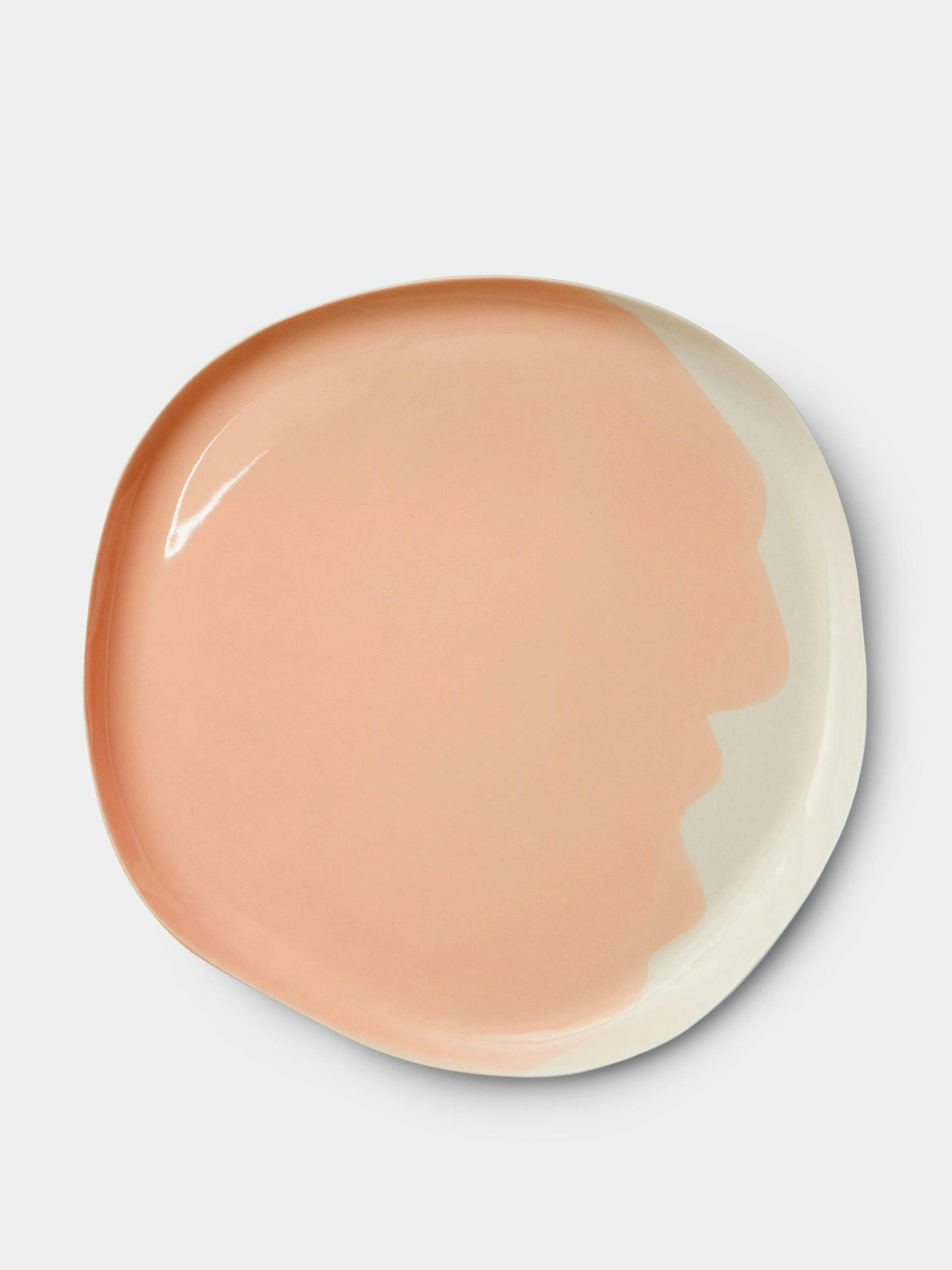 Porcelain dinner plates in light pink (set of 4)