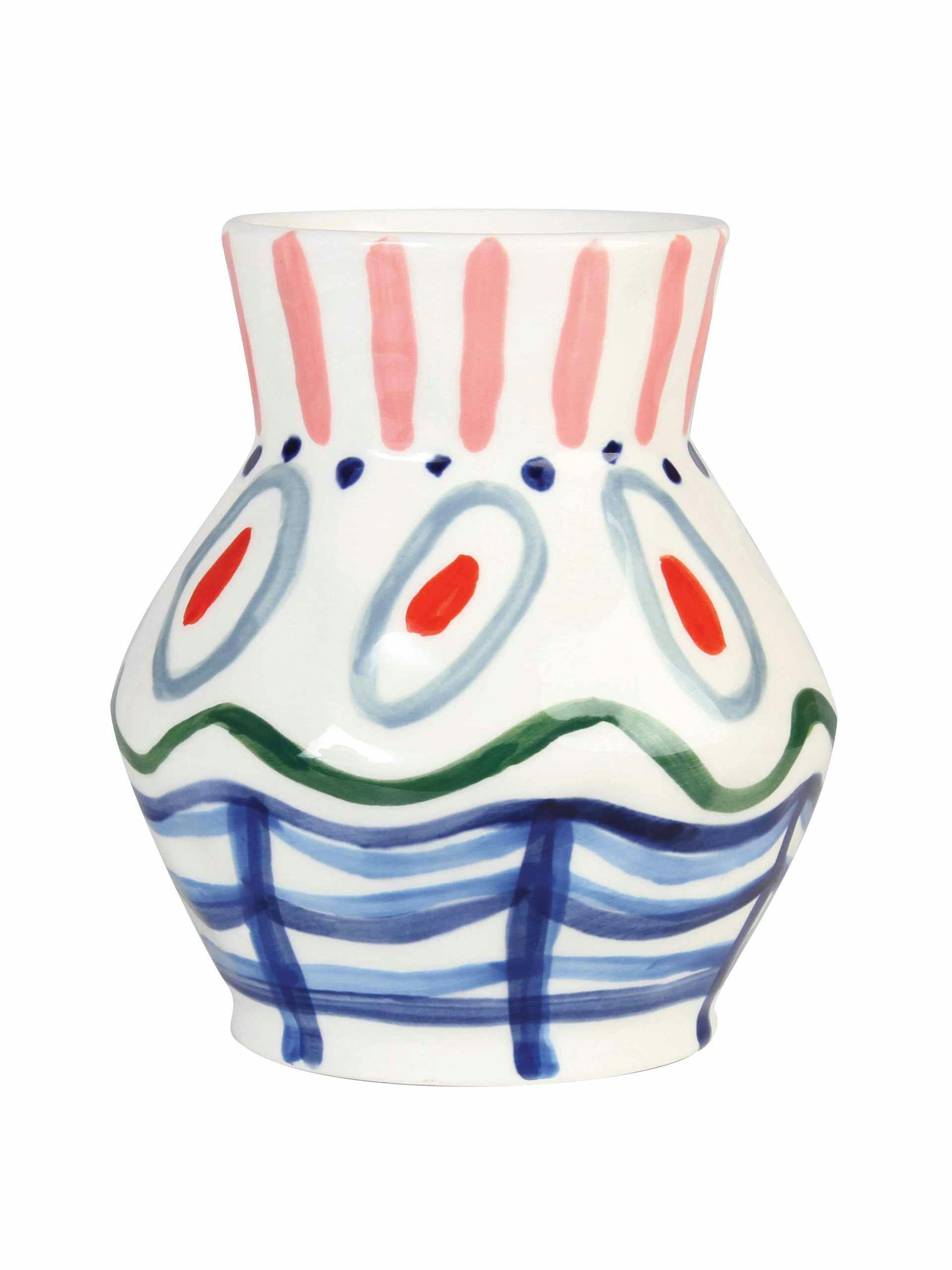 Hand-painted colourful vase