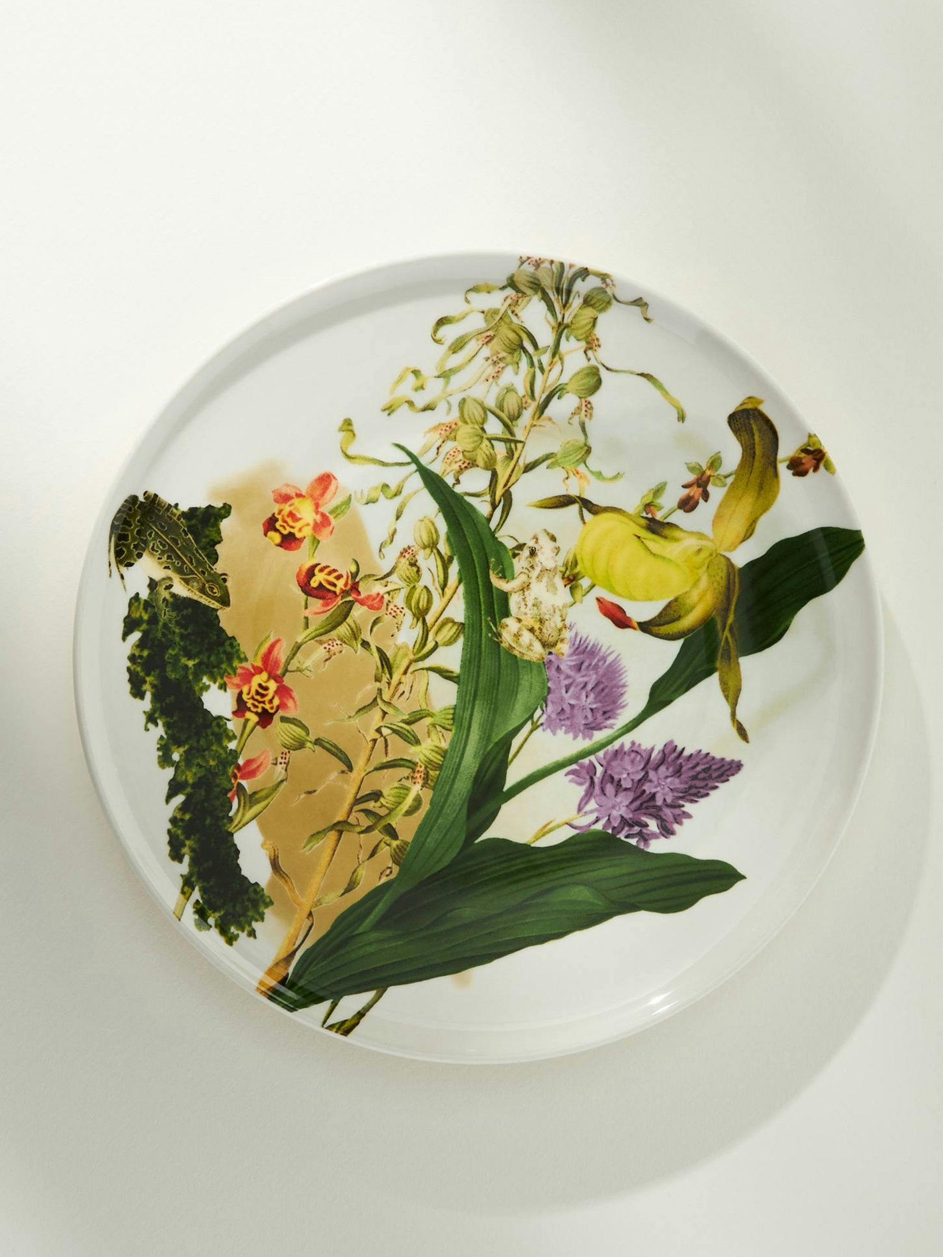Orchid dessert plate