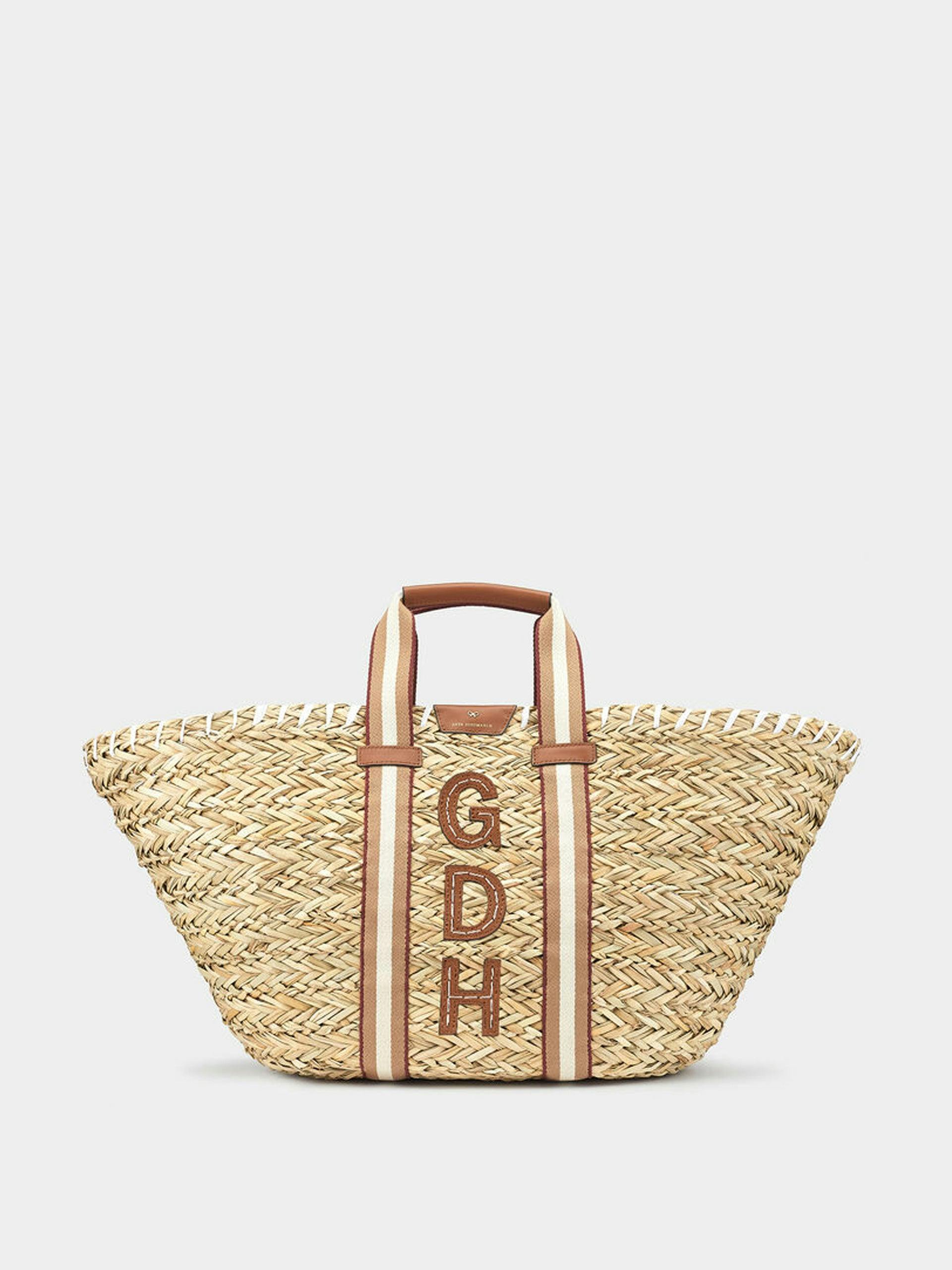 Personalised seagrass basket bag