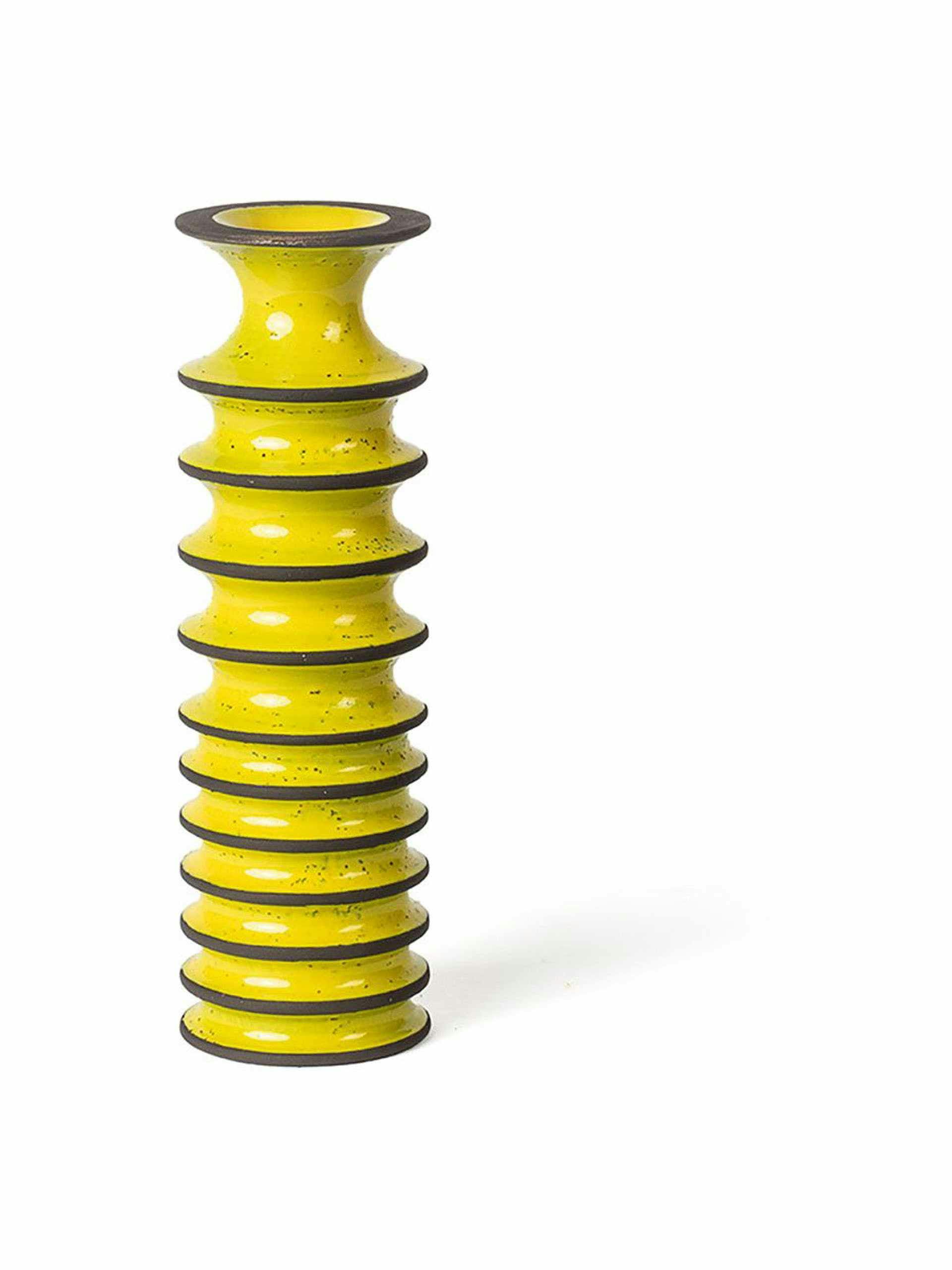 Yellow column vase