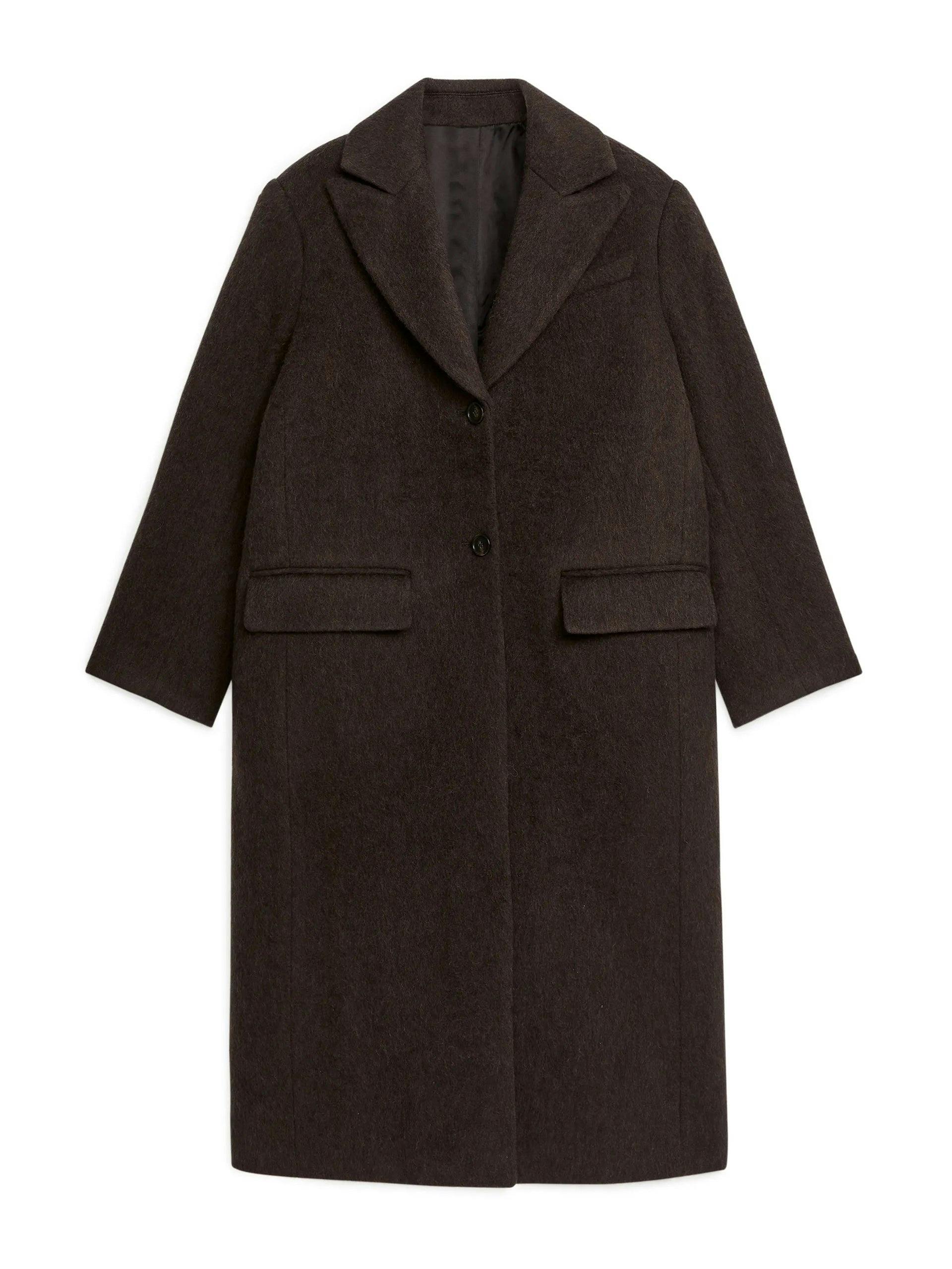 Oversized wool blend coat