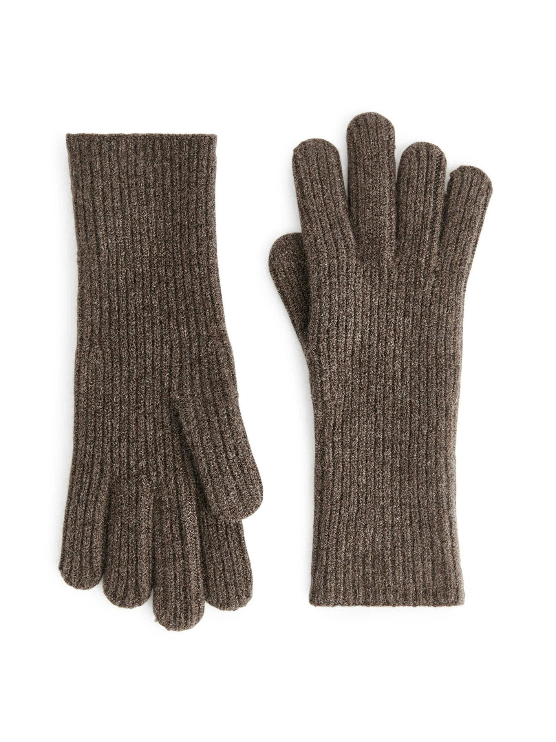 Knitted cashmere gloves