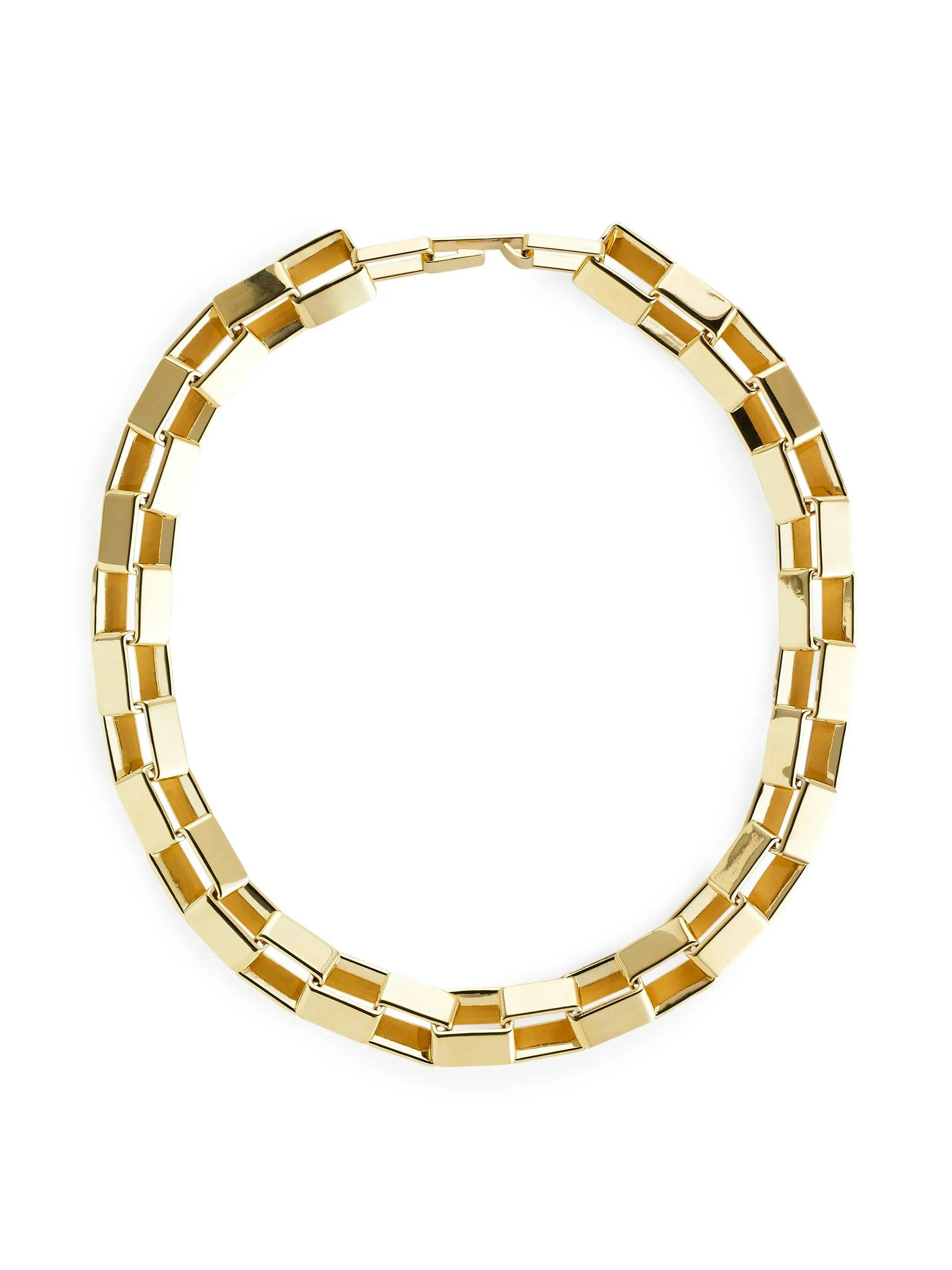 Chunky gold plated chain necklace
