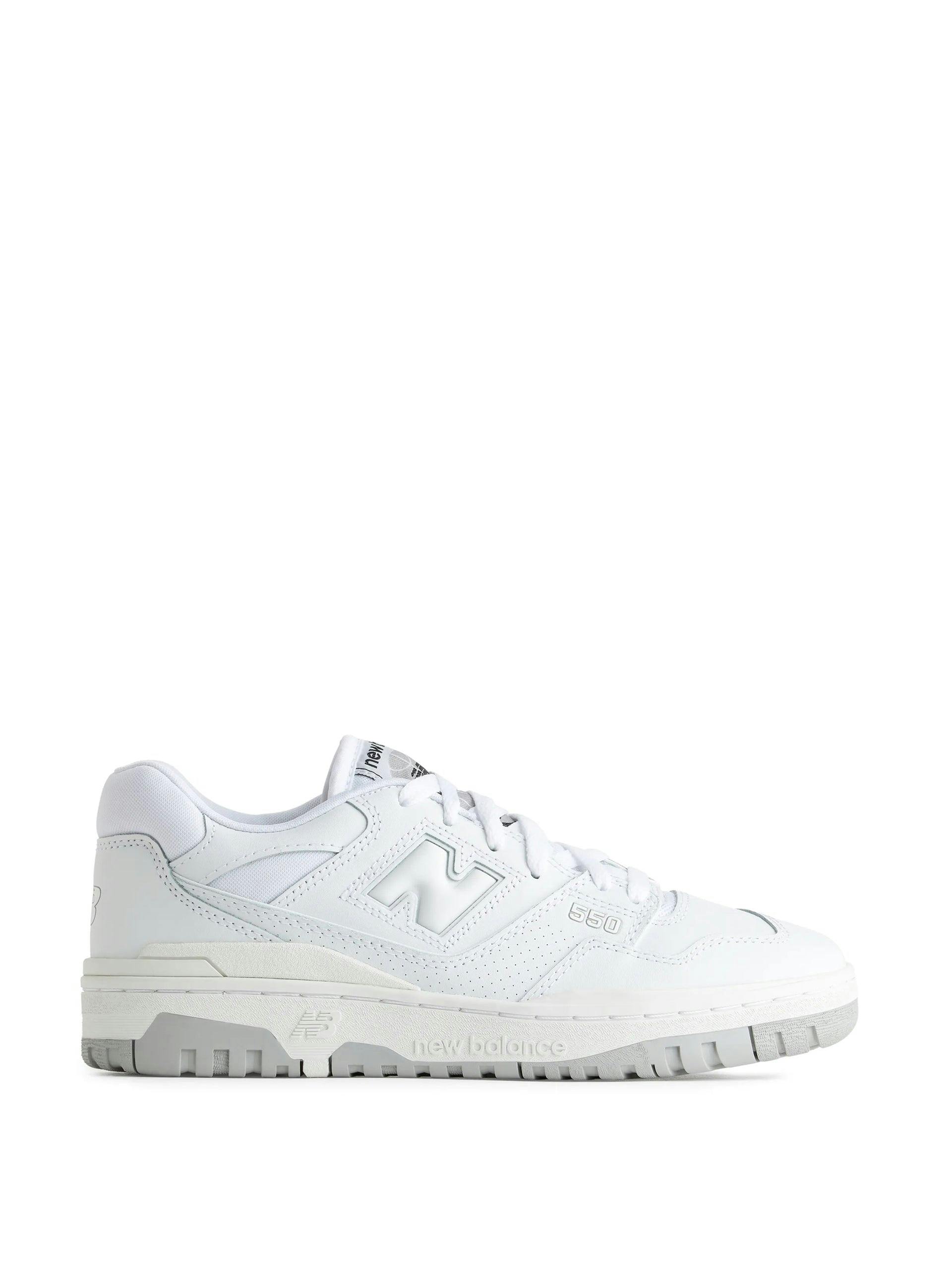 550 white leather trainers