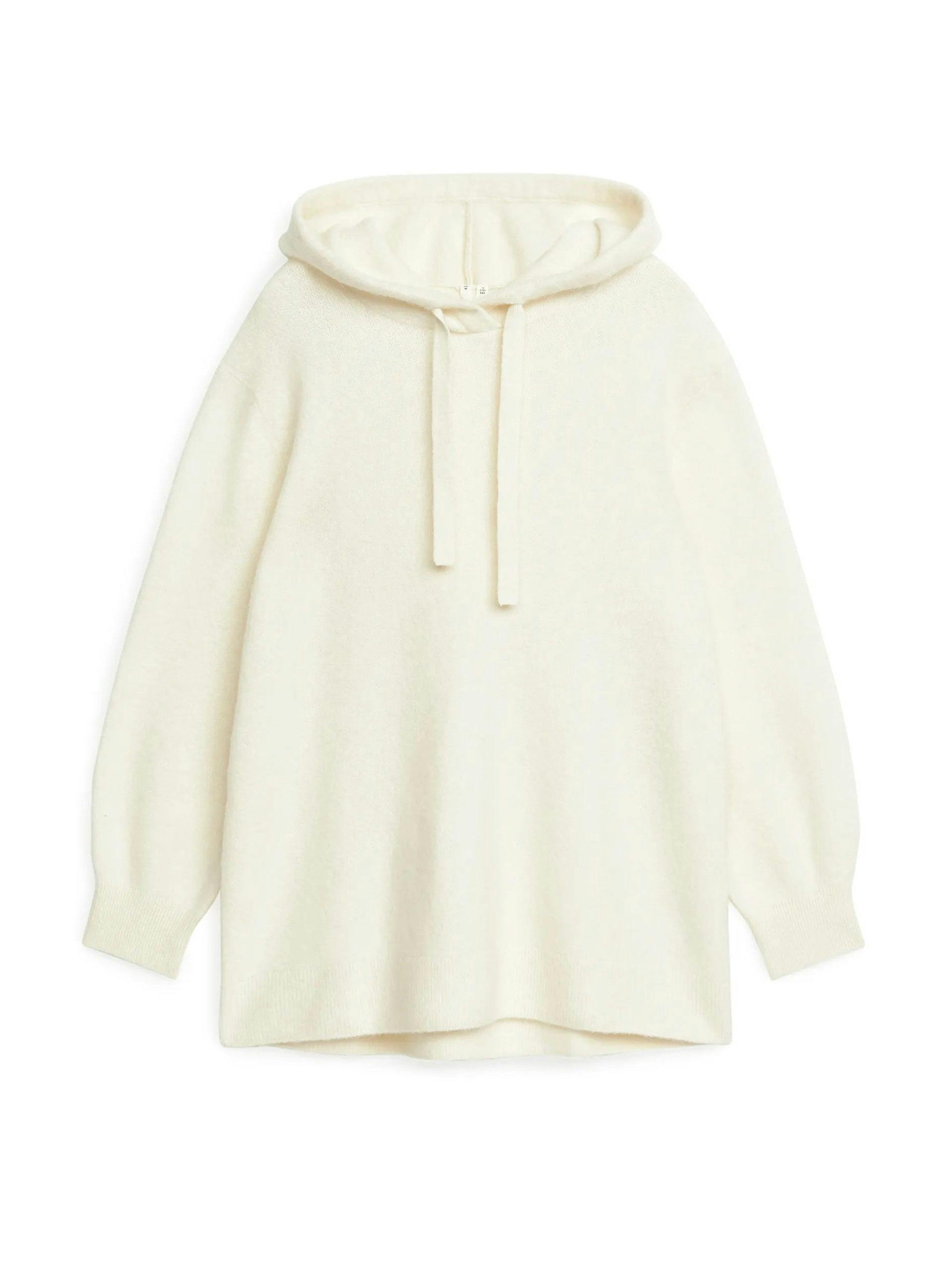 White alpaca hoodie