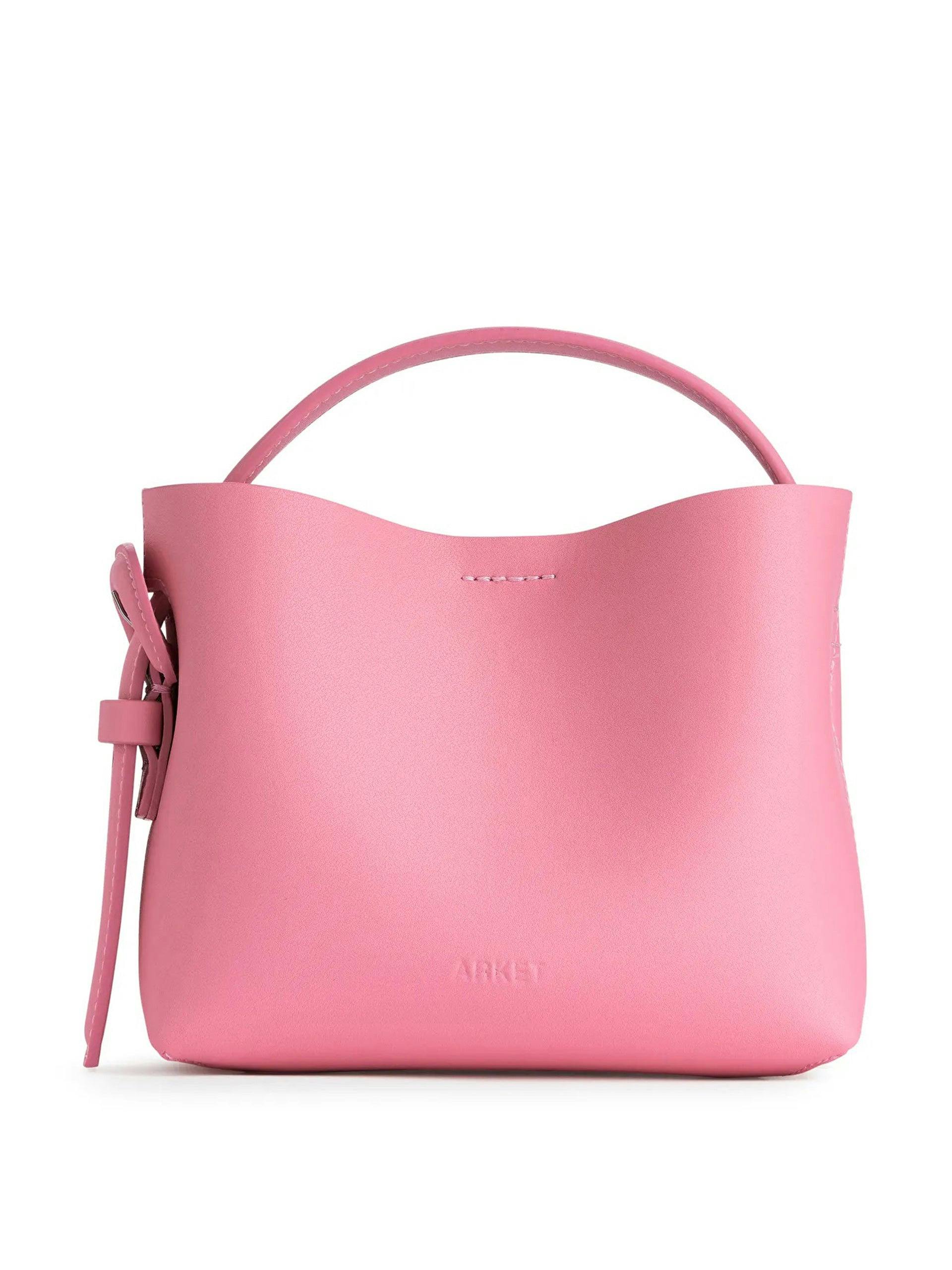 Pink leather cross body bag