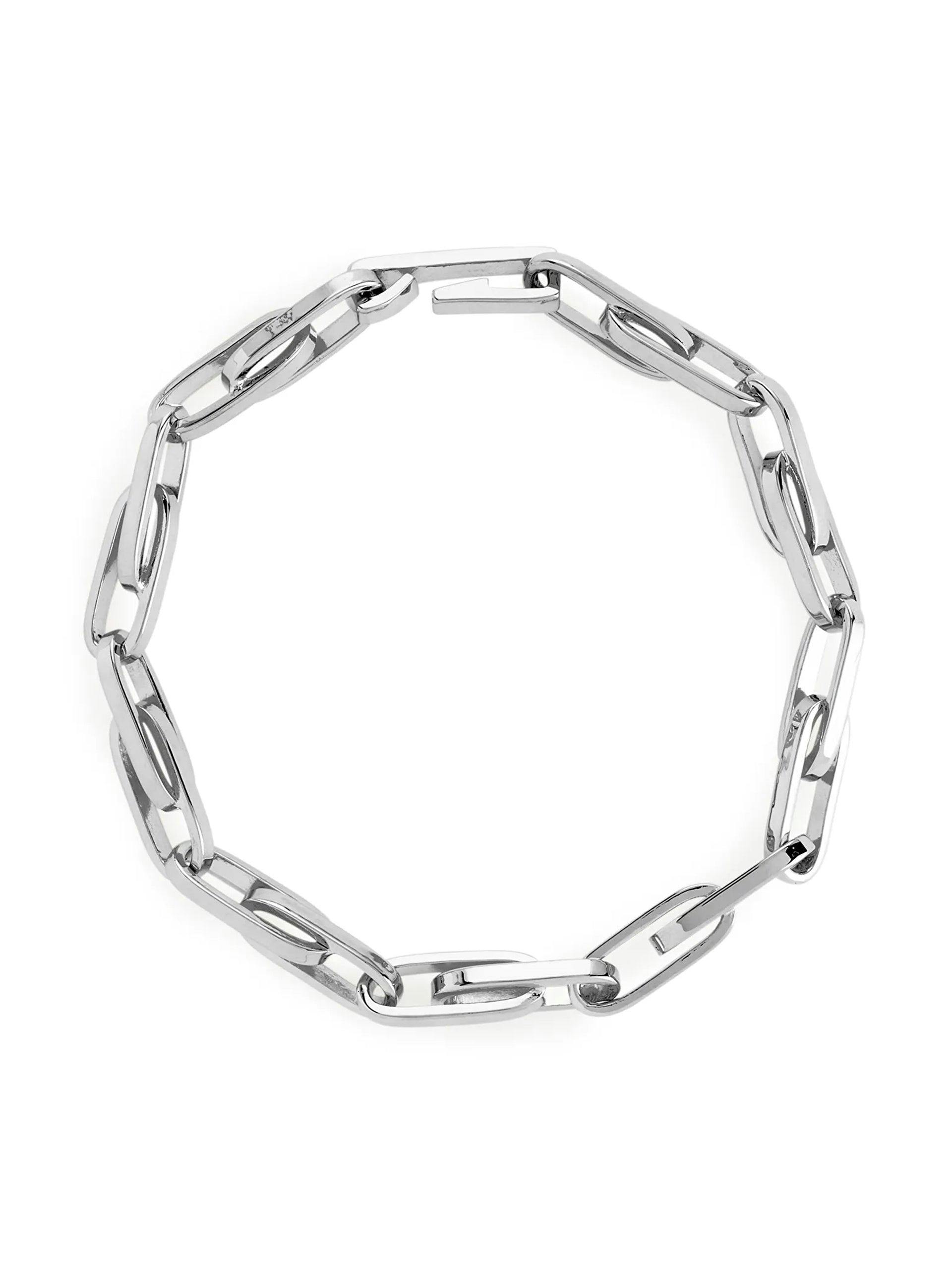 Silver-plated chain bracelet