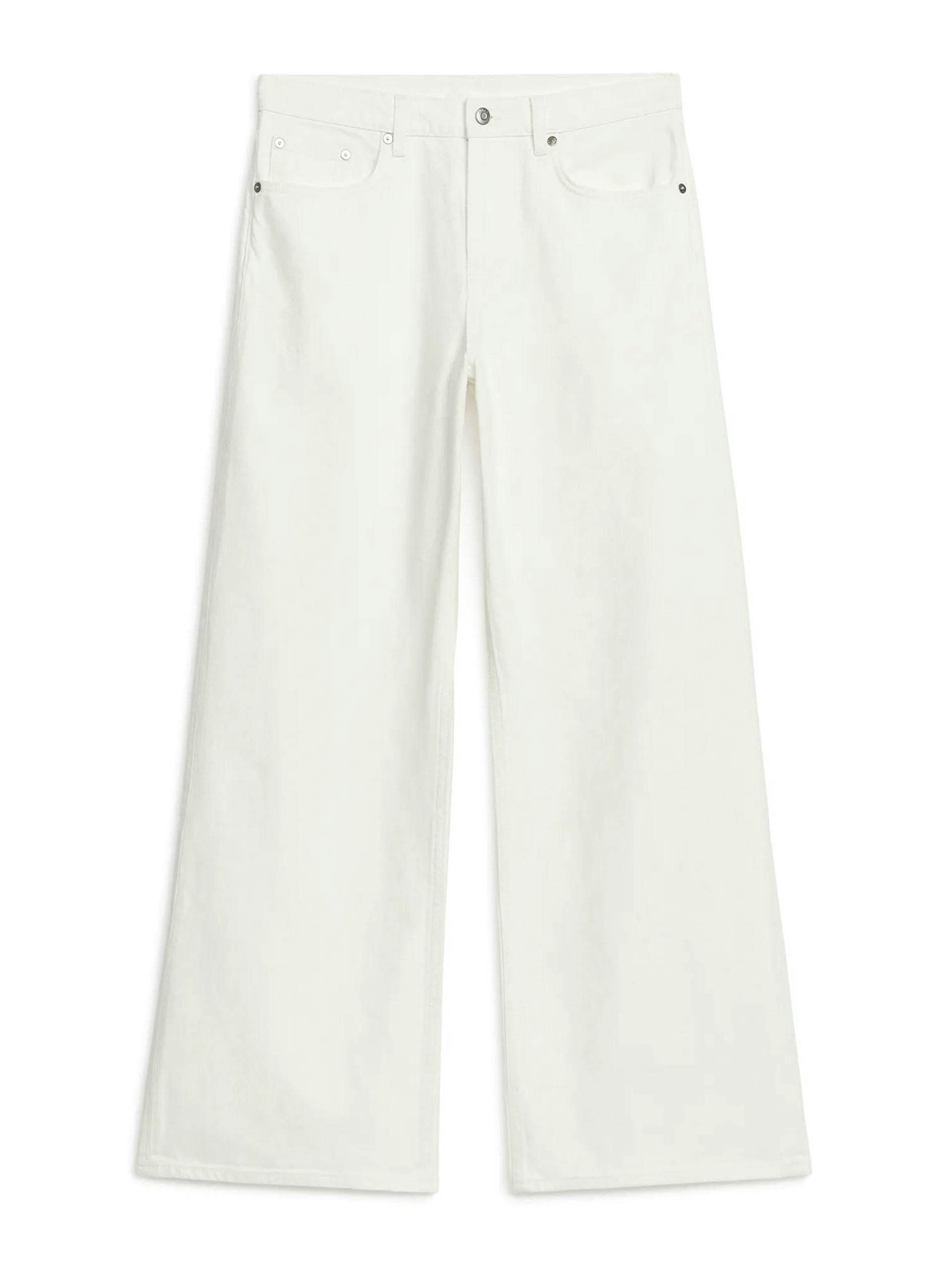 White wide-leg jeans