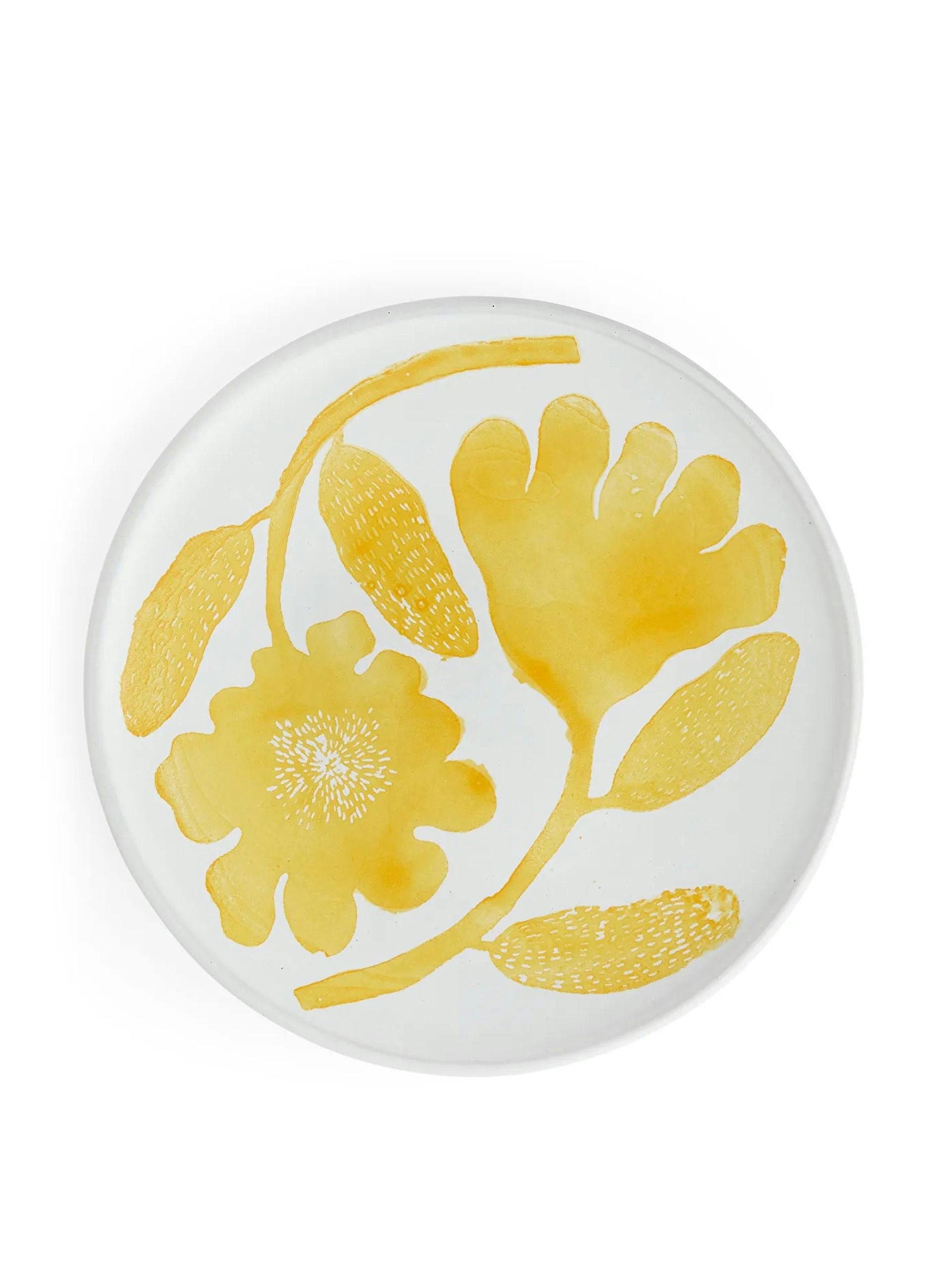 Hand painted floral plate