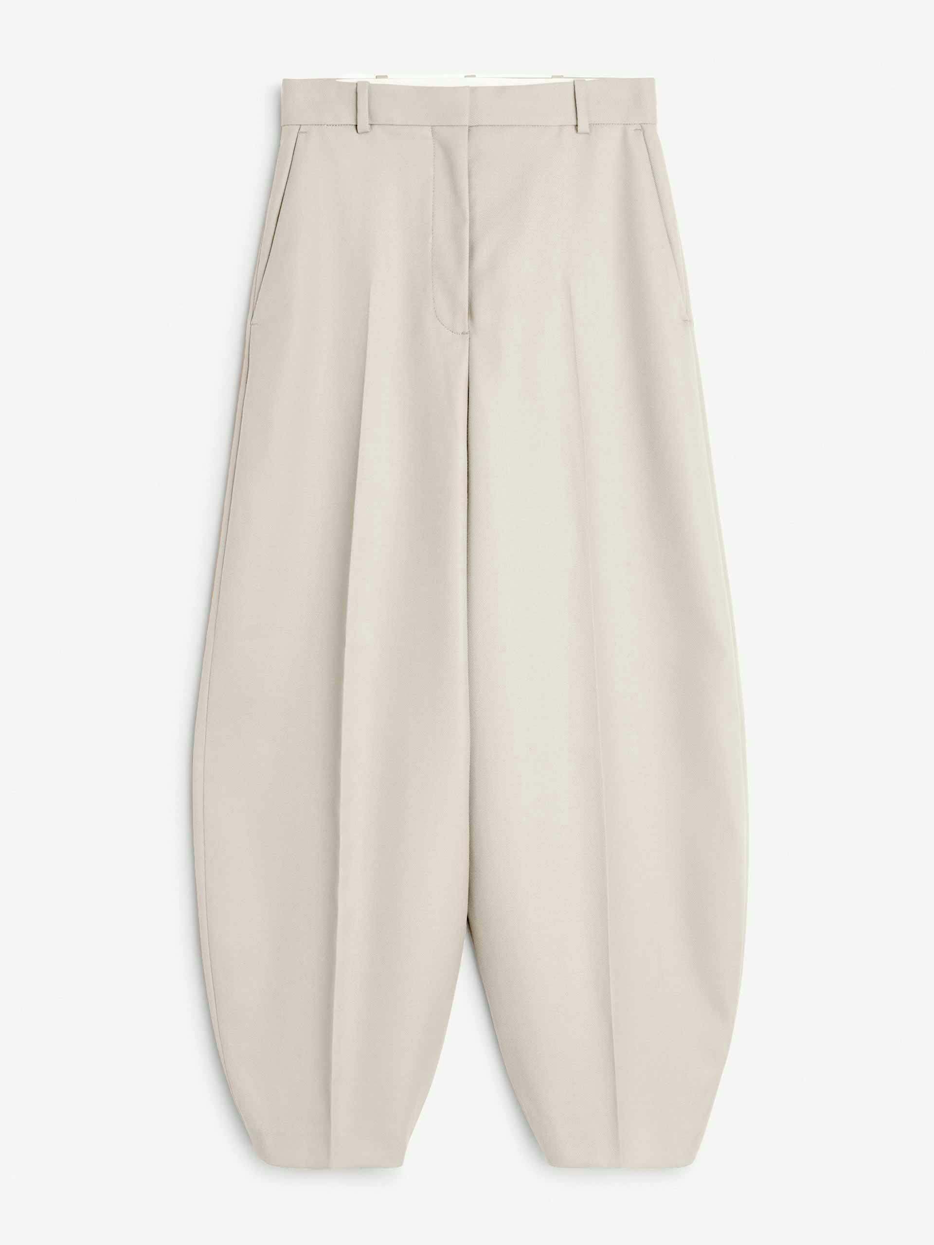 Beige high waisted trousers