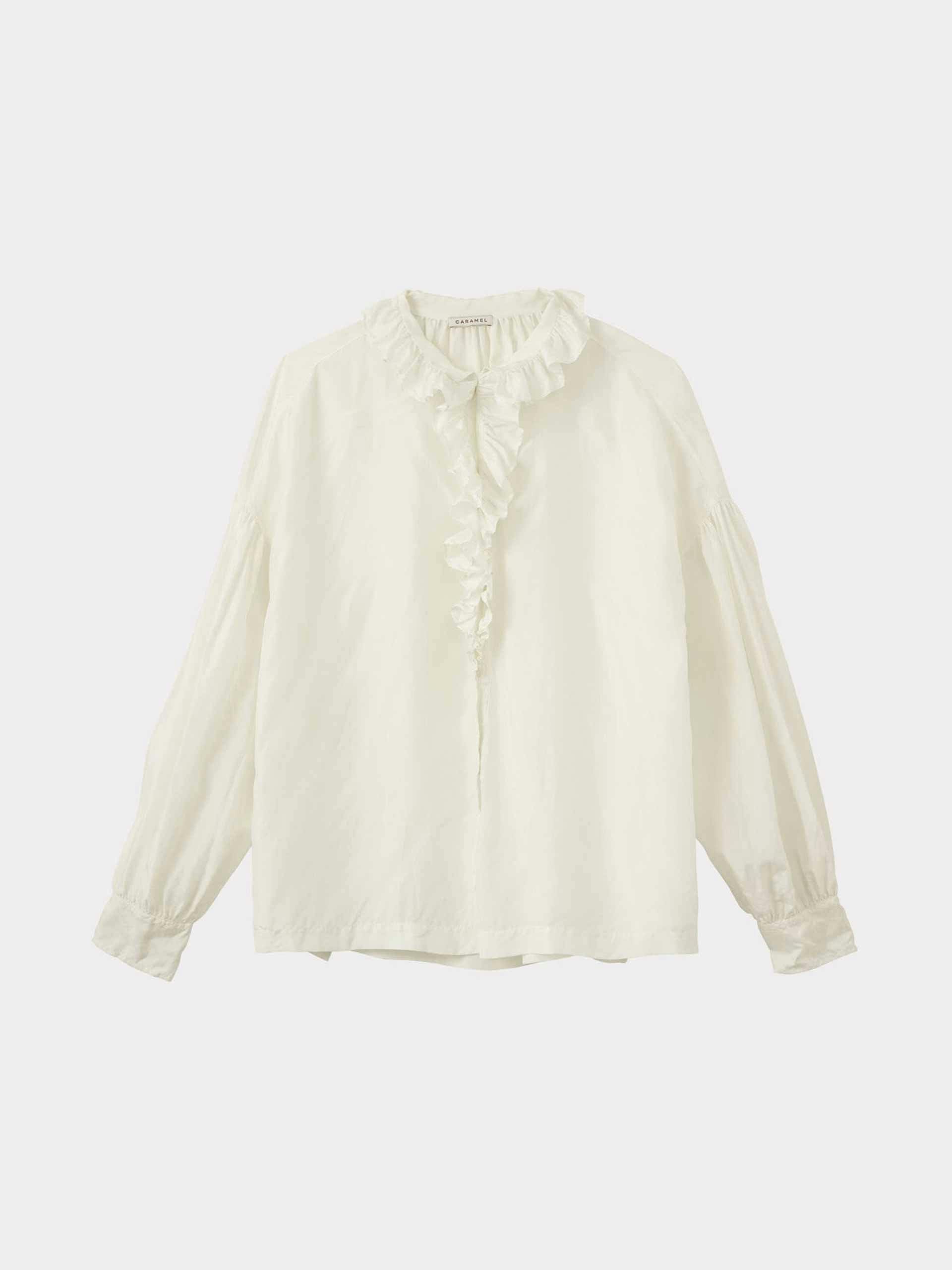 Frill blouse - white