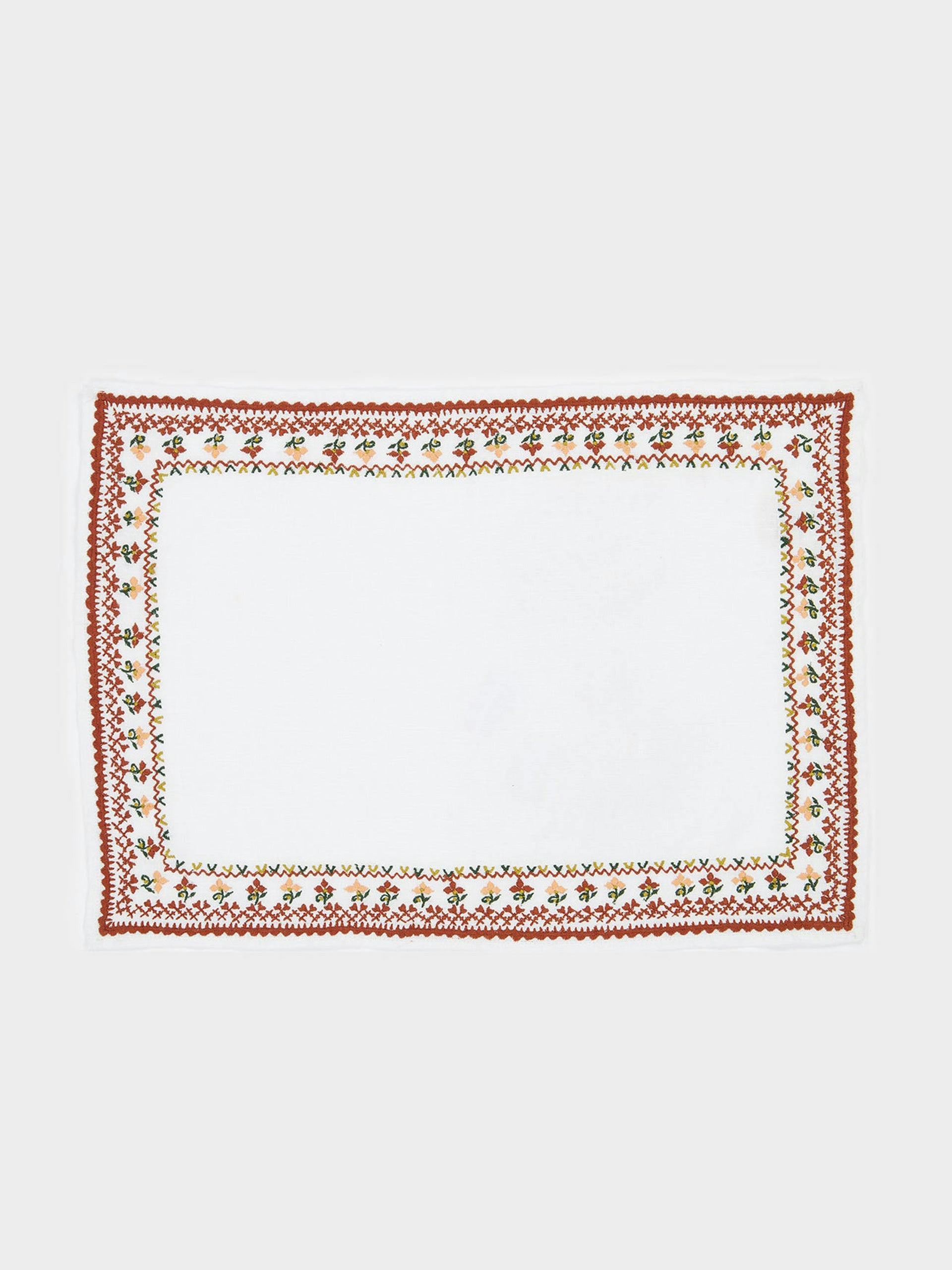 Embroidered placemat