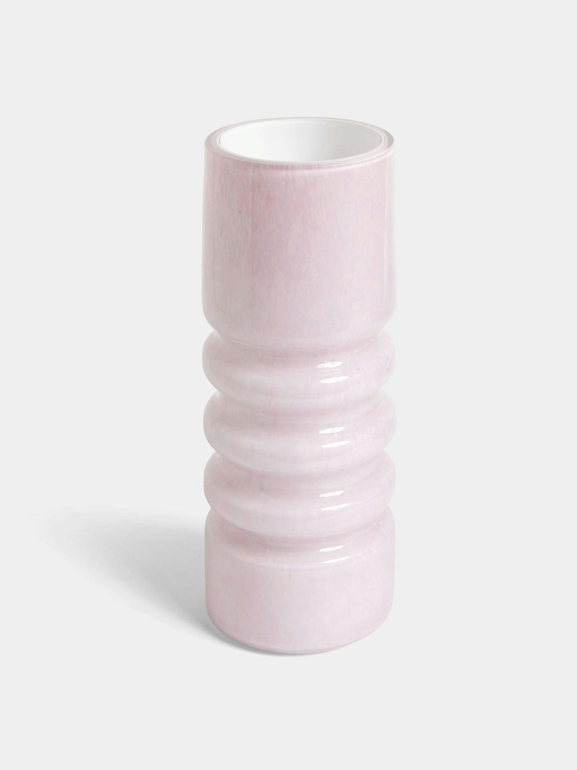 Murano glass opaque Double Decker vase