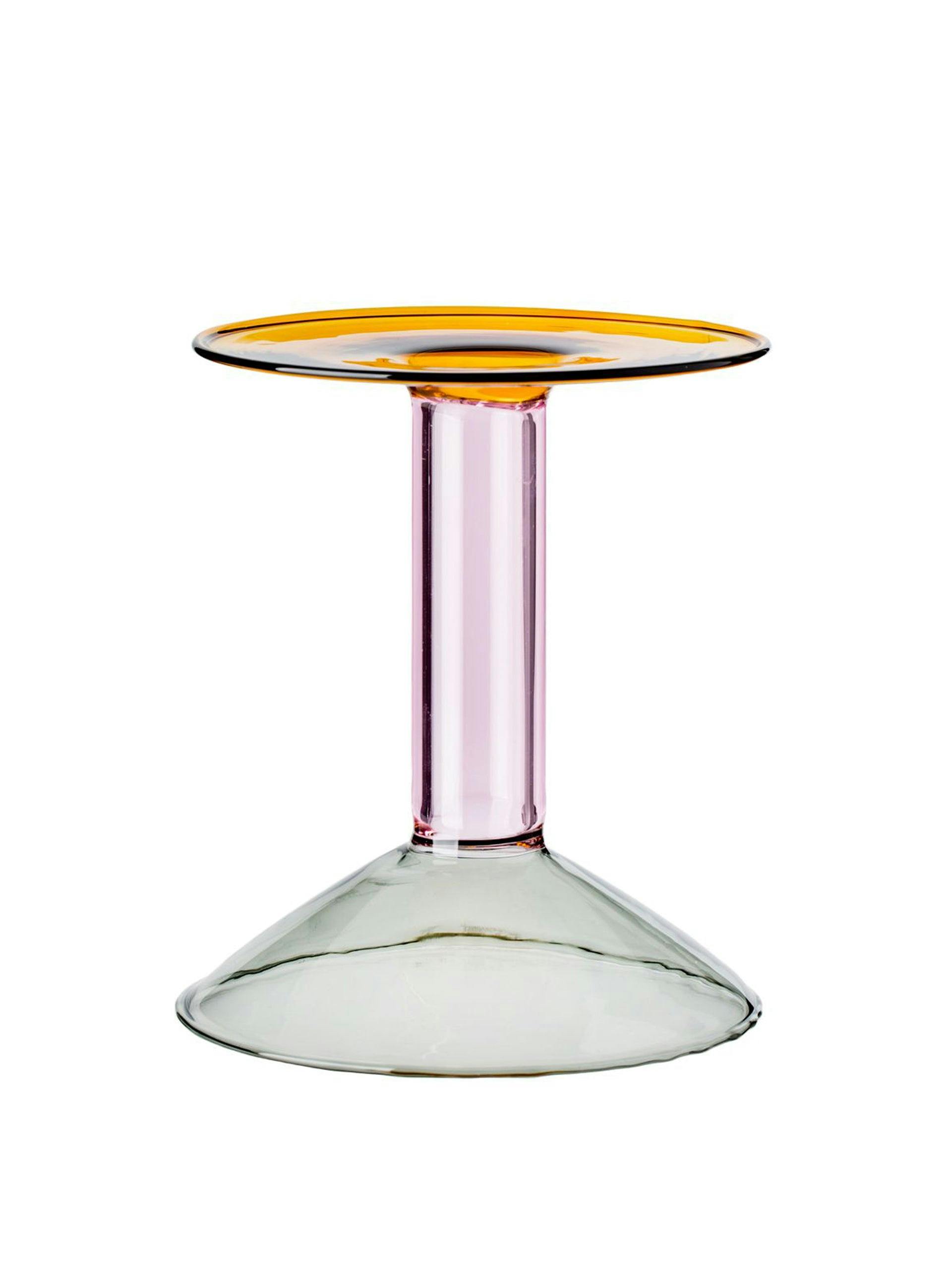 Vibrant glass candle holder